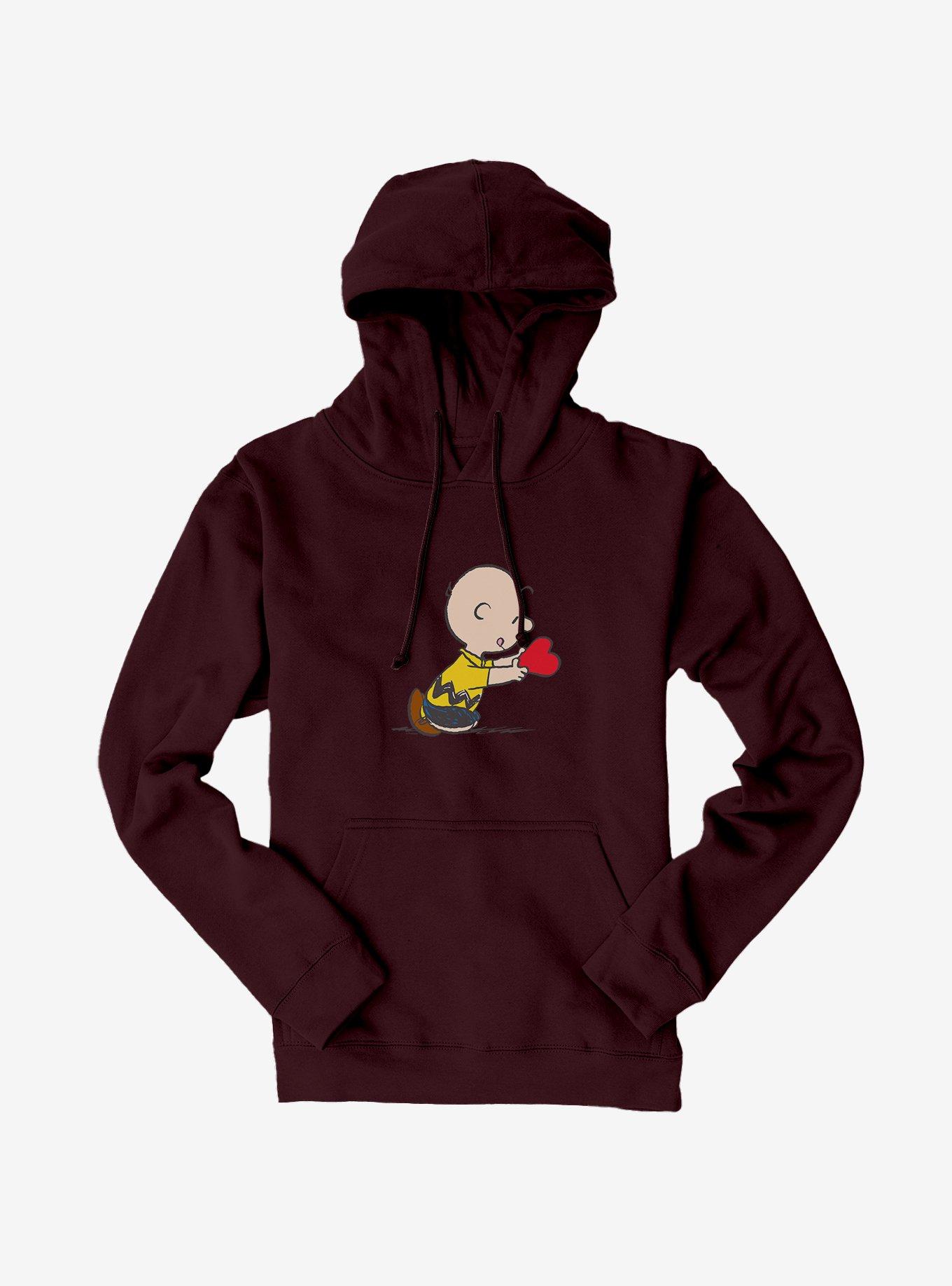 Peanuts Charlie Brown Valentine's Day Heart Card Hoodie, , hi-res