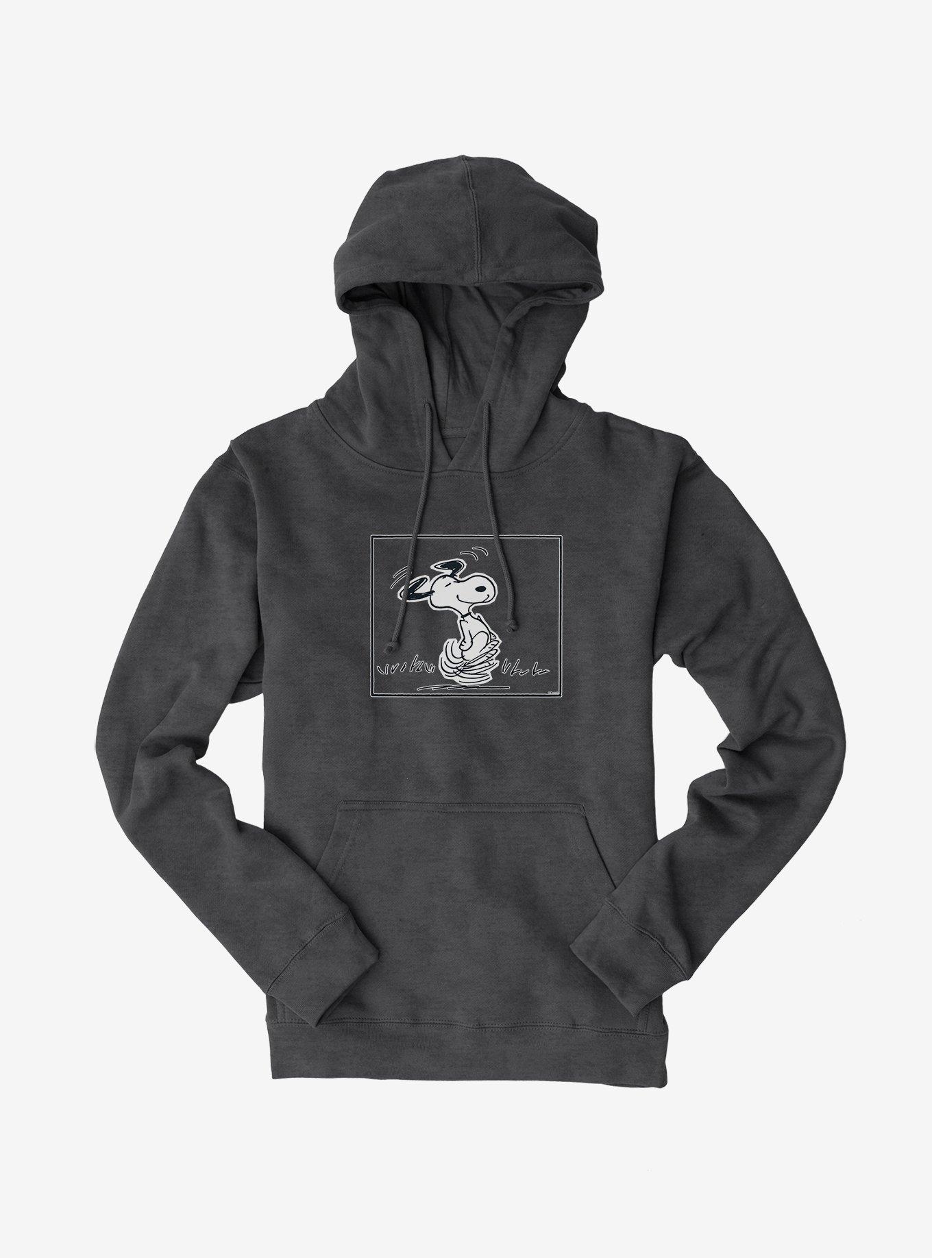 Peanuts Snoopy Dancing Hoodie, DARK HEATHER, hi-res