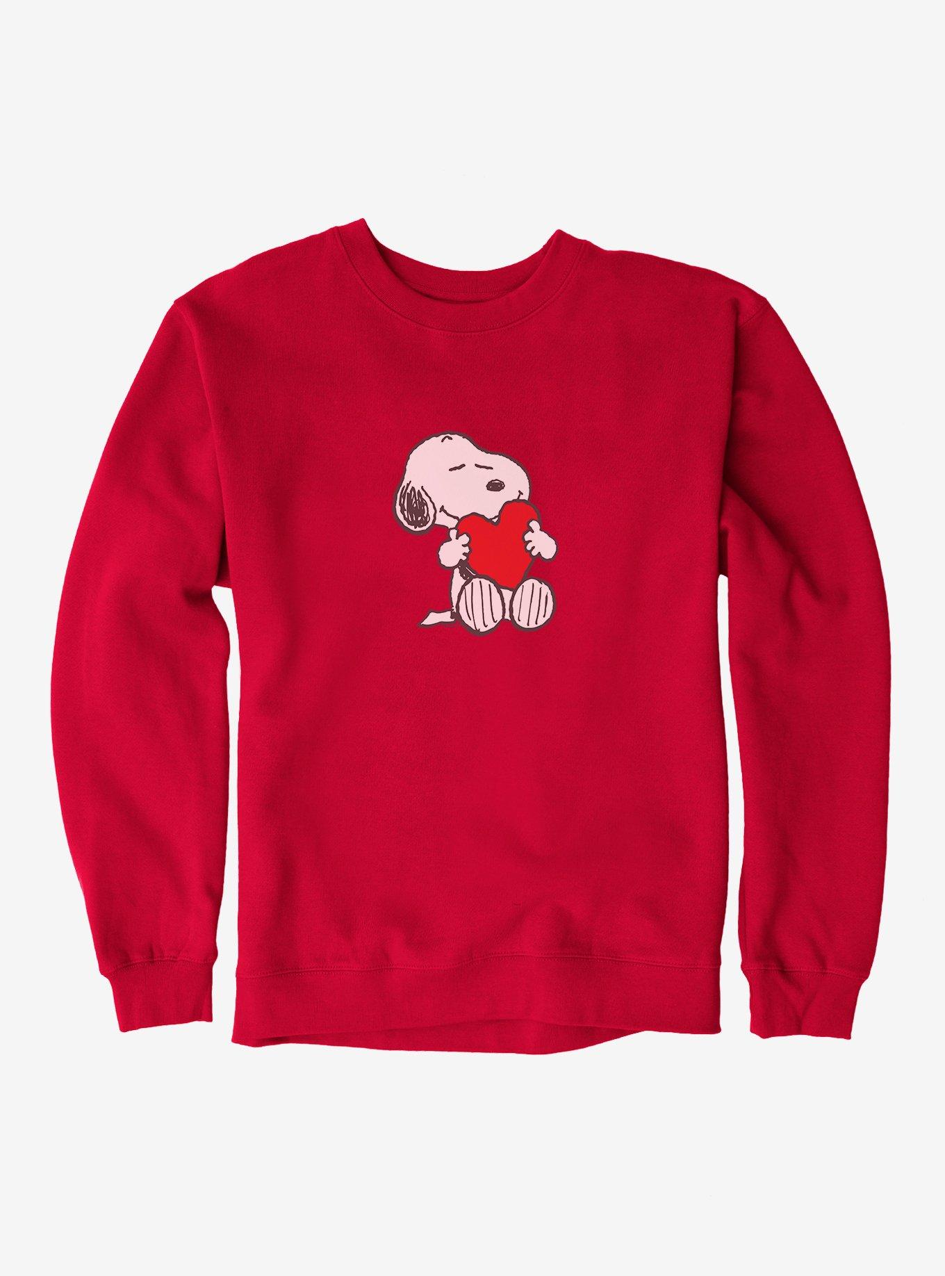 Peanuts Snoopy Valentine's Day Heart Card Sweatshirt, , hi-res