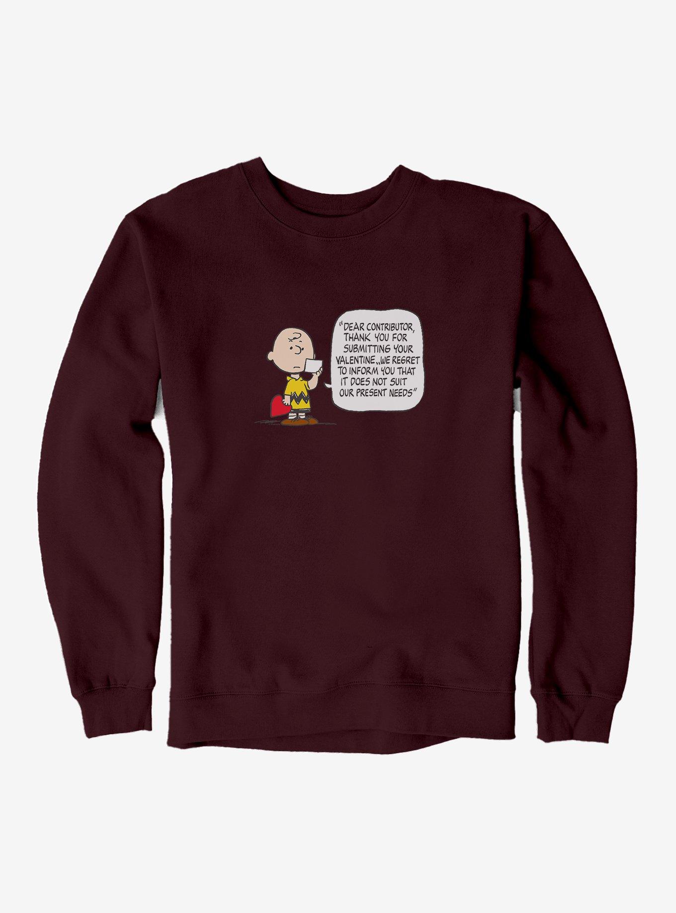 Peanuts Charlie Brown Valentine's Day Card Submission Sweatshirt, , hi-res