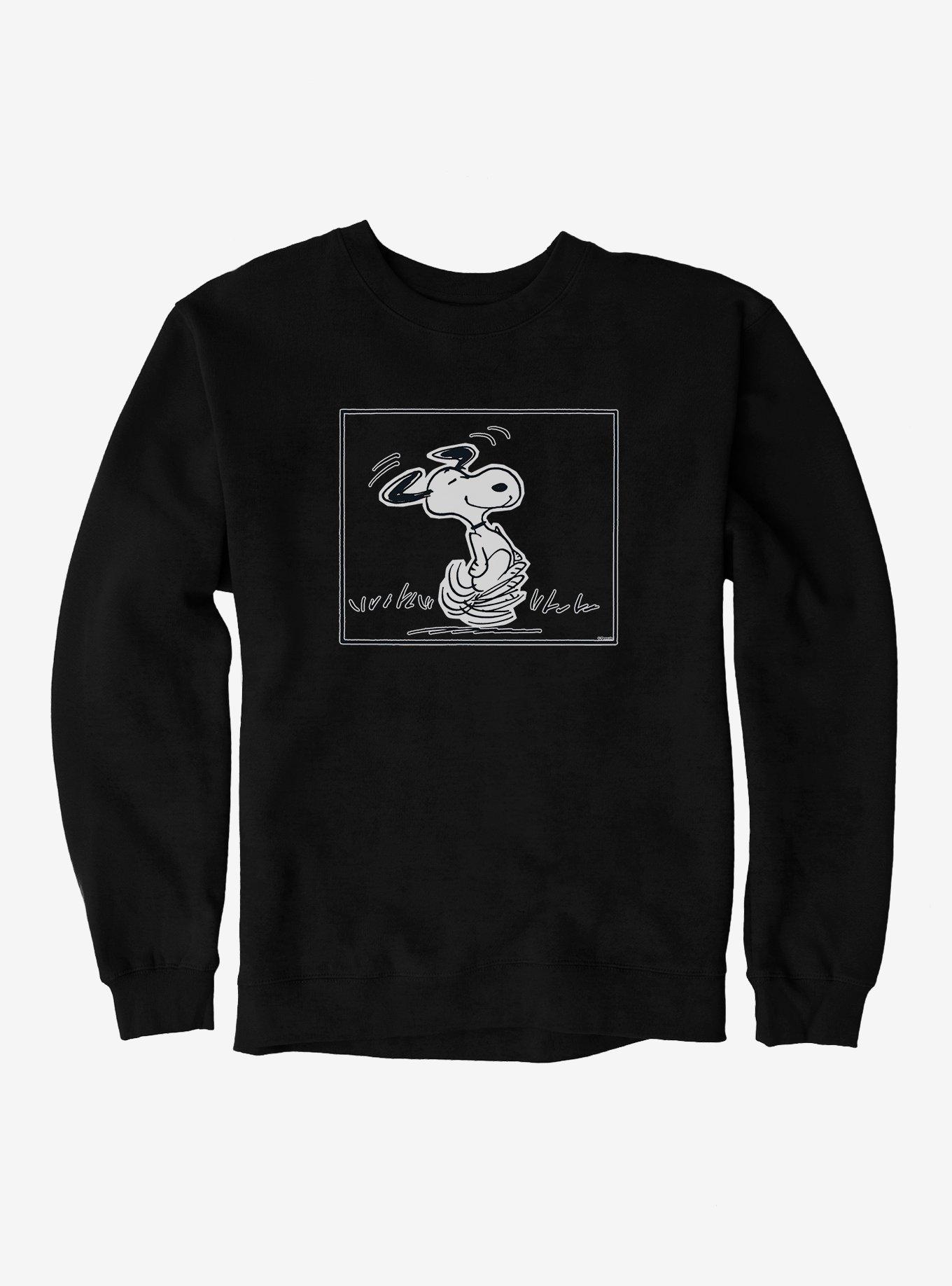 Peanuts Snoopy Dancing Sweatshirt, BLACK, hi-res