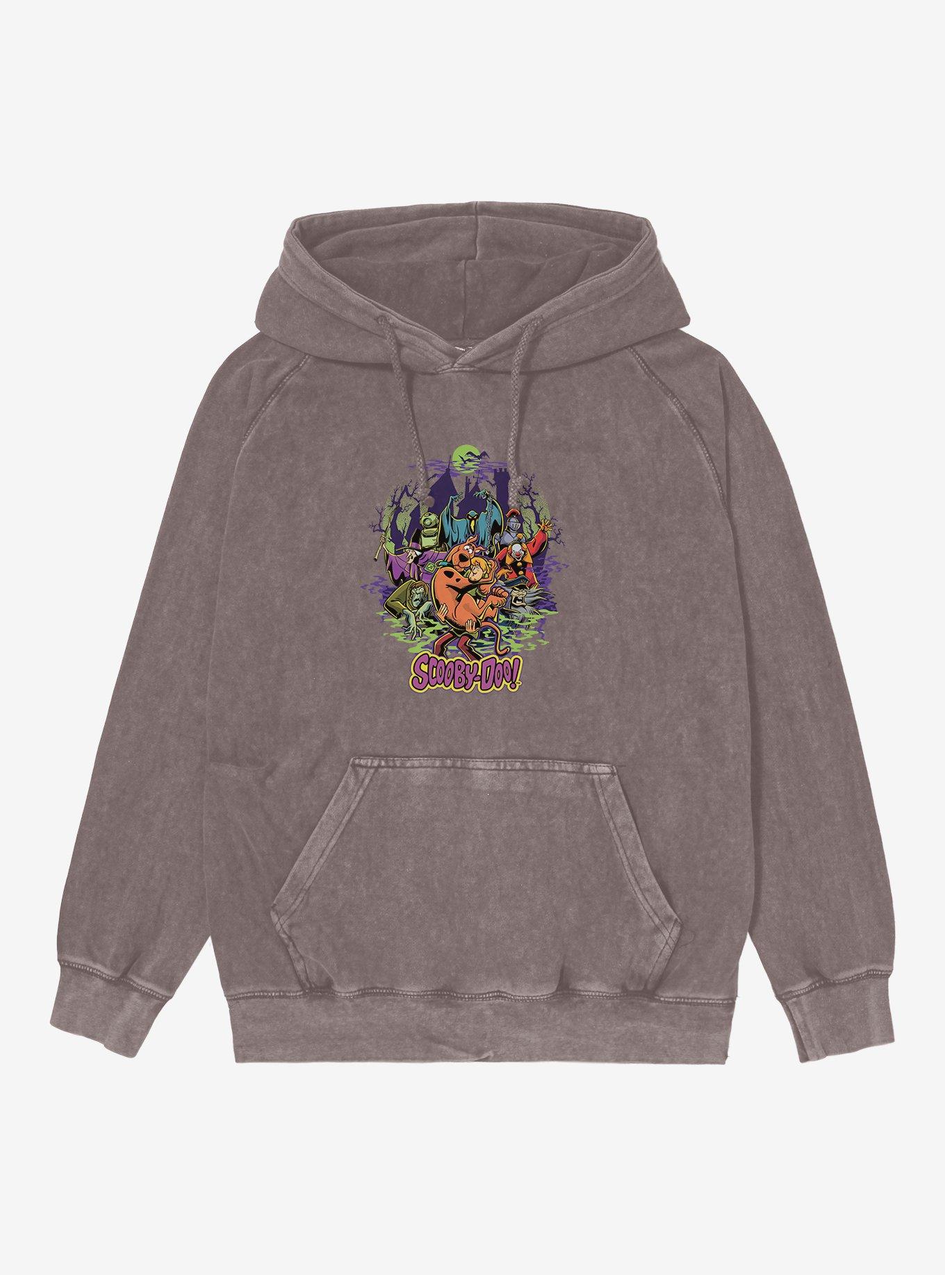 Scooby-Doo Monsters In The Night Mineral Wash Hoodie, , hi-res