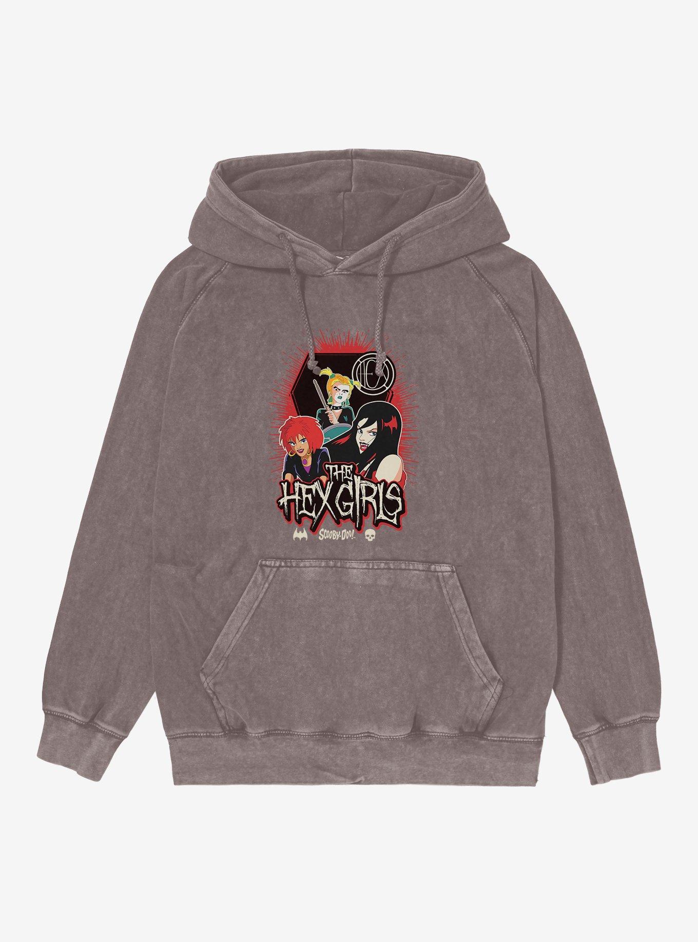 Scooby-Doo The Hex Girls Coffin Logo Mineral Wash Hoodie, , hi-res