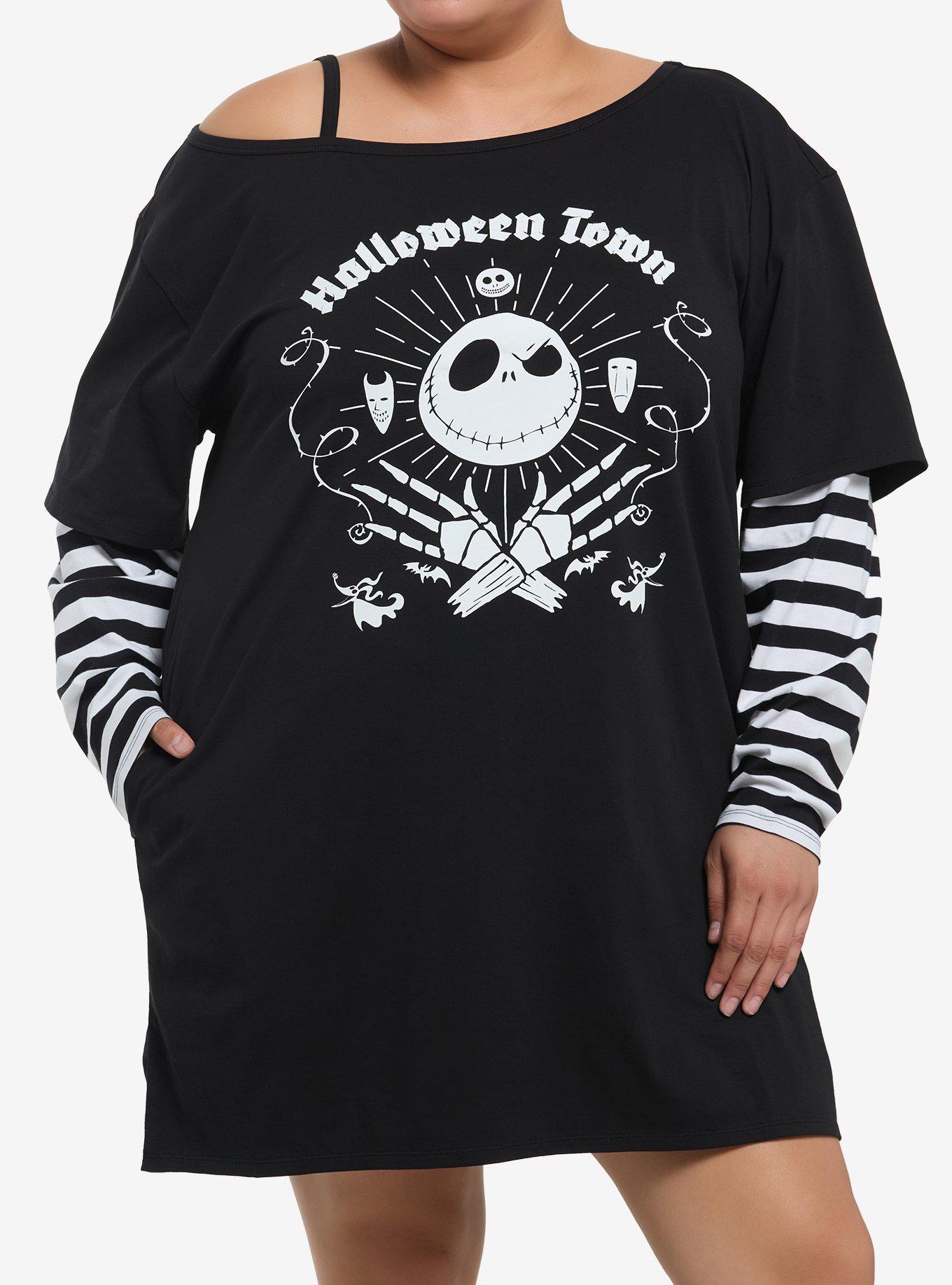 Her Universe The Nightmare Before Christmas Jack Long-Sleeve Twofer Dress Plus Size, , hi-res