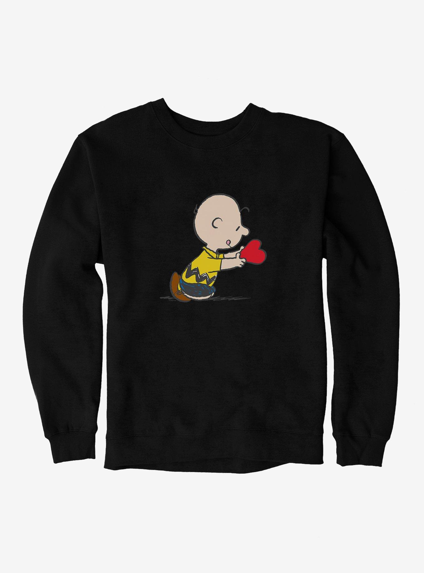 Peanuts Charlie Brown Valentine's Day Heart Card Sweatshirt, , hi-res