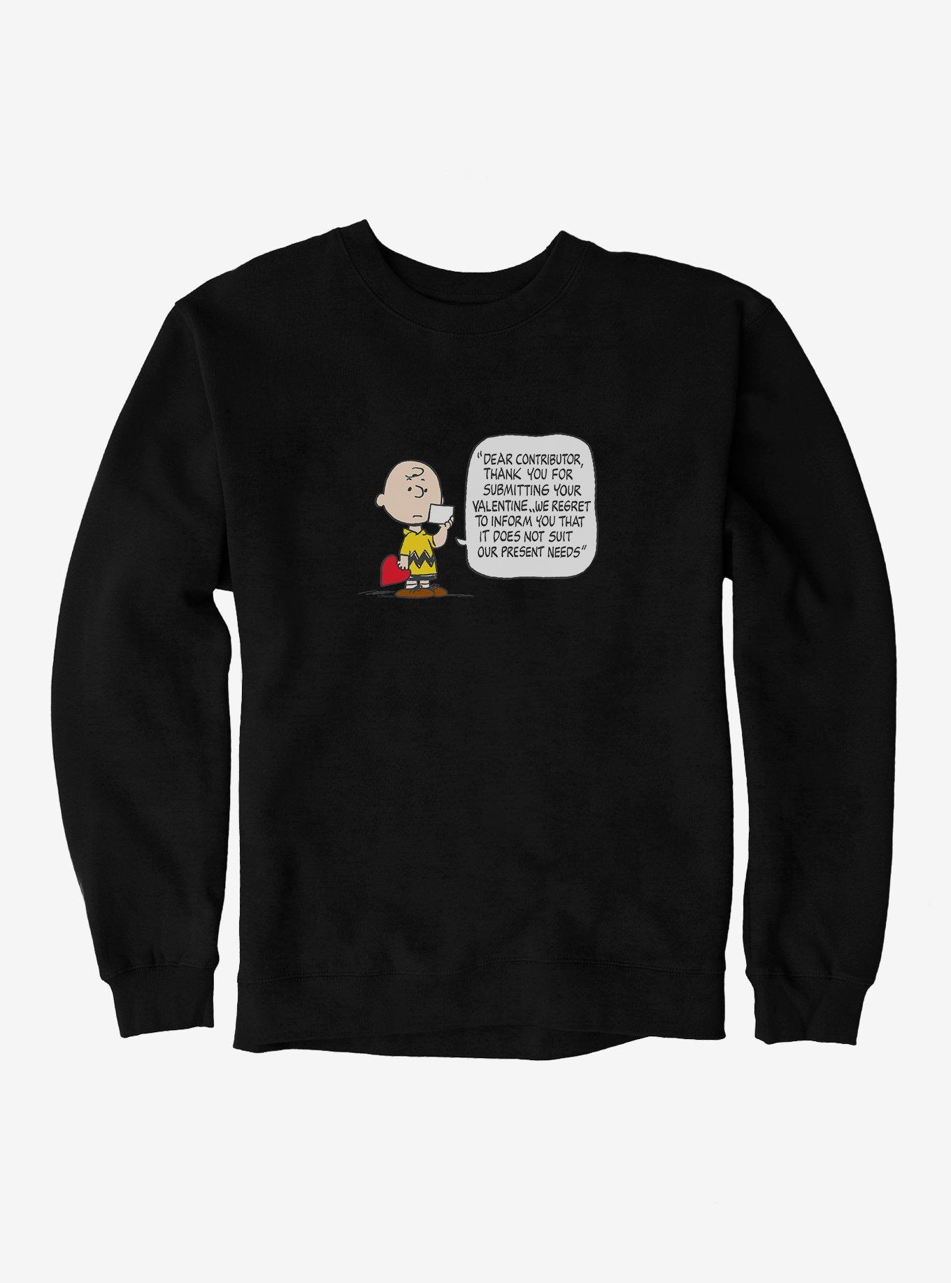 Peanuts Charlie Brown Valentine's Day Card Submission Sweatshirt, , hi-res