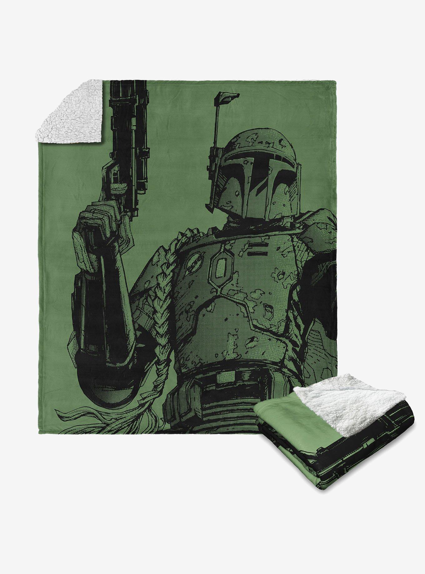 Star Wars Classic Comic Books Boba Fett Silk Touch Sherpa Throw Blanket, , hi-res