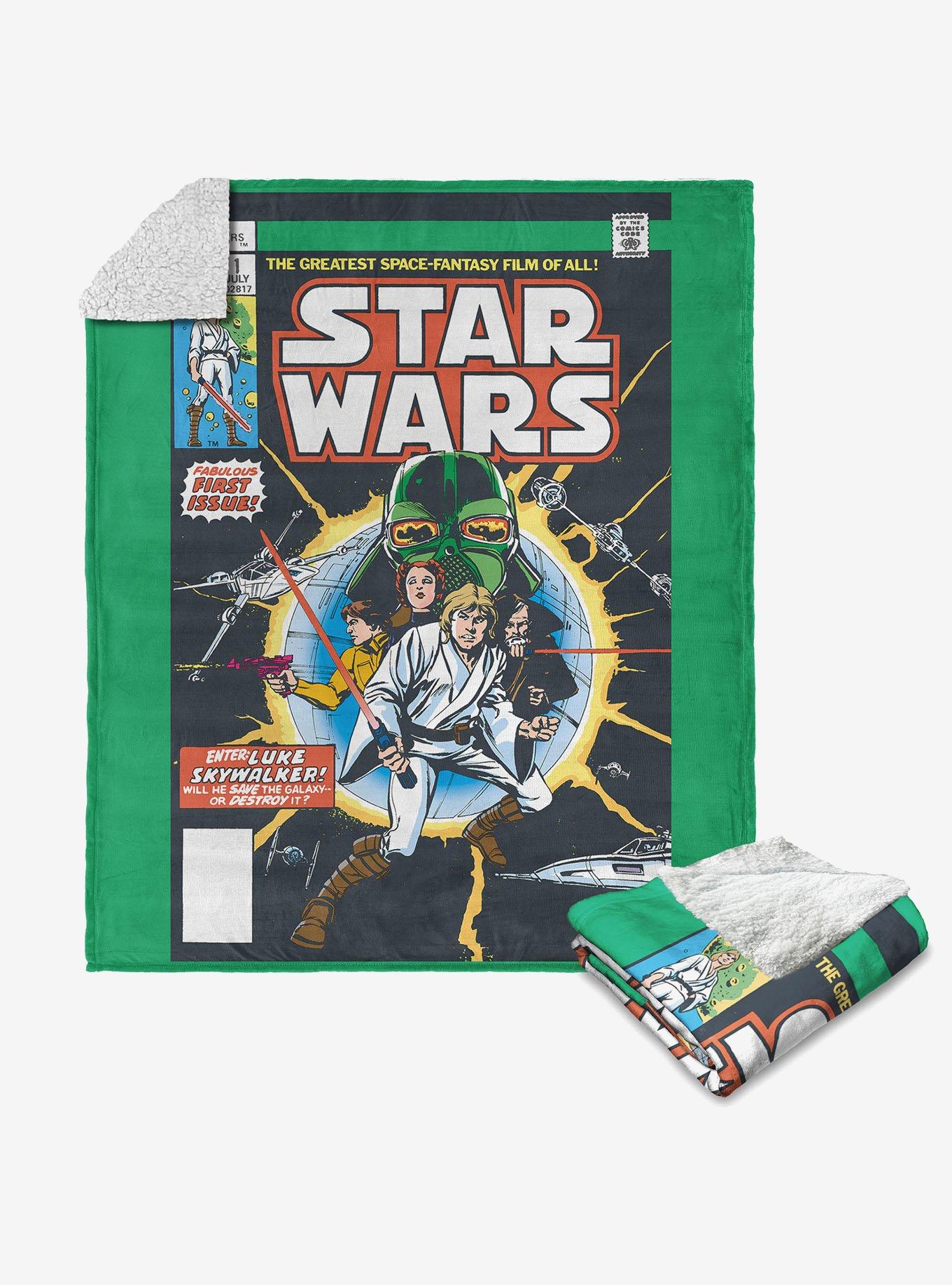 Star Wars Classic Comic Books Luke Silk Touch Sherpa Throw Blanket, , hi-res