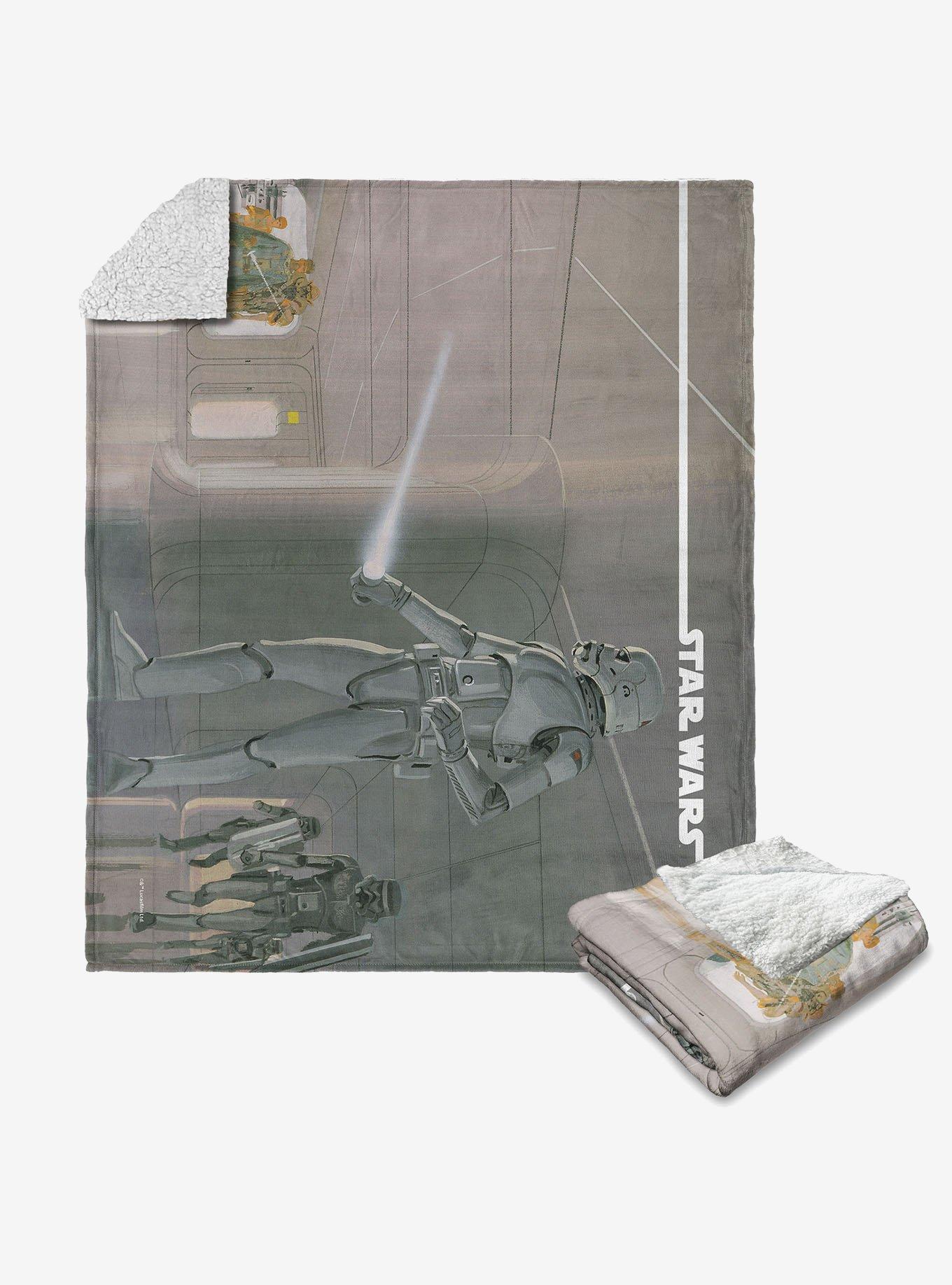Star Wars Classic Concepts Stormtrooper Silk Touch Sherpa Throw Blanket, , hi-res