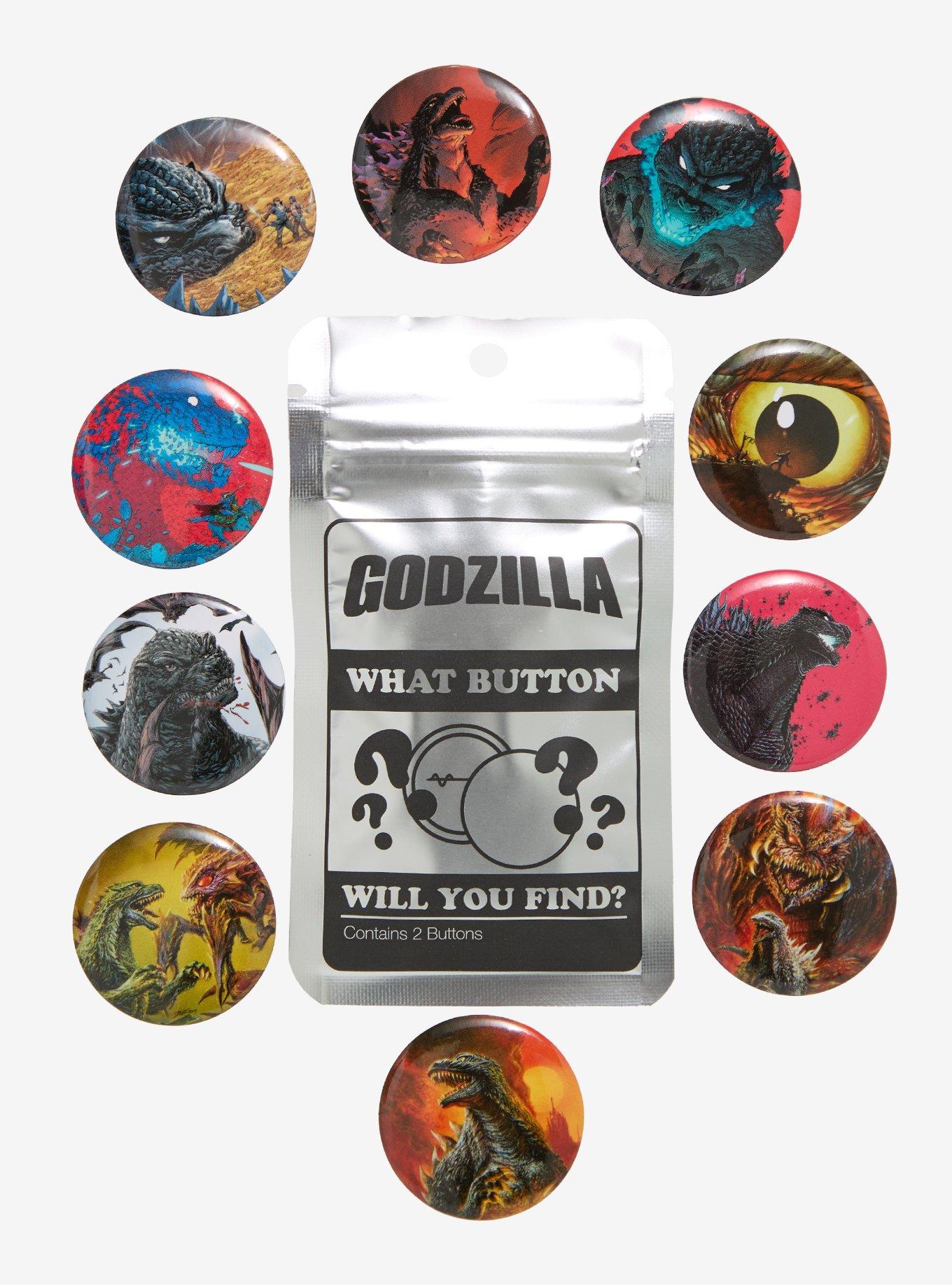 Godzilla Blind Bag Button Pin Set, , hi-res