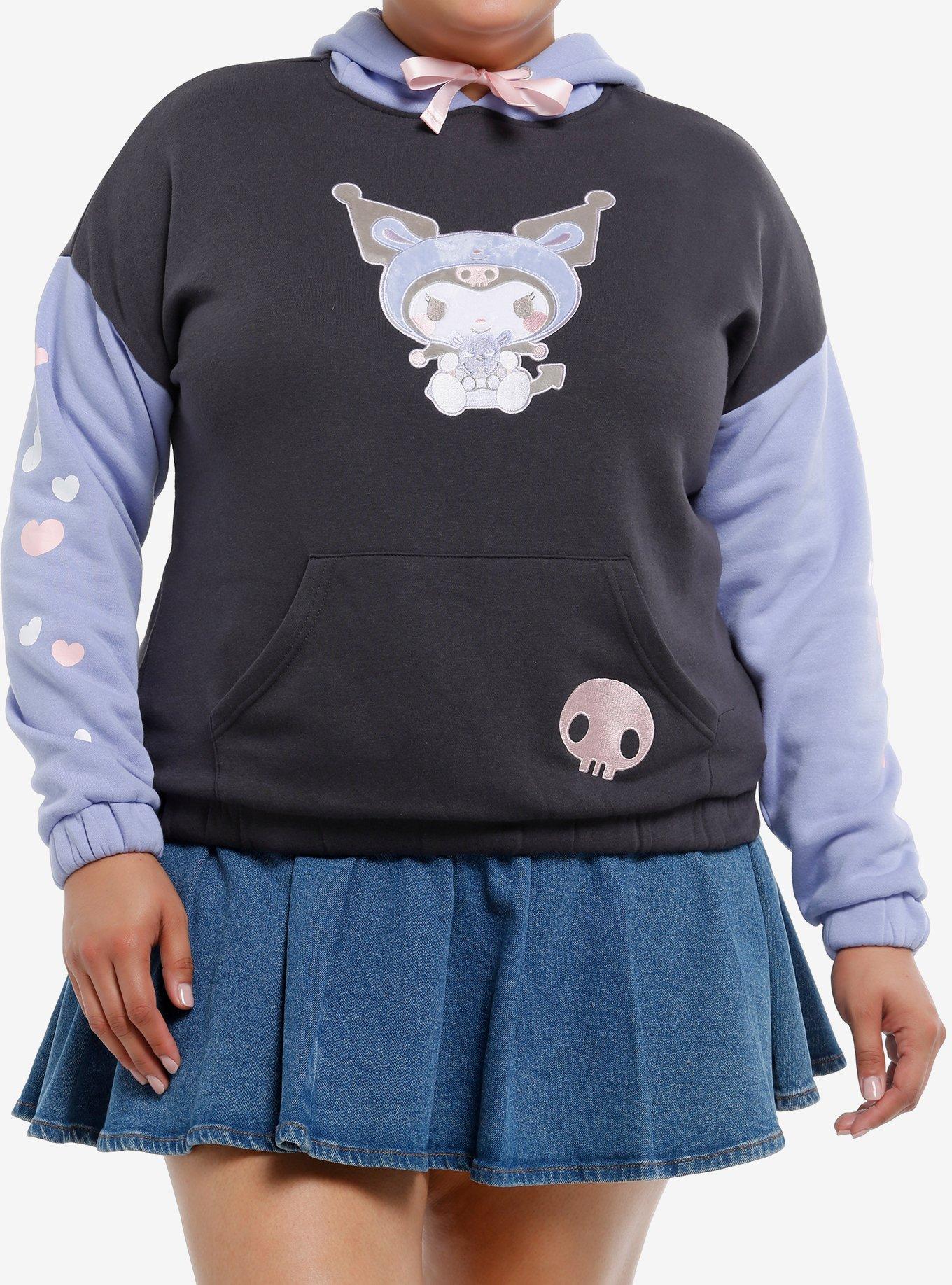 Kuromi Costume Baku Girls Oversized Hoodie Plus Size, , hi-res