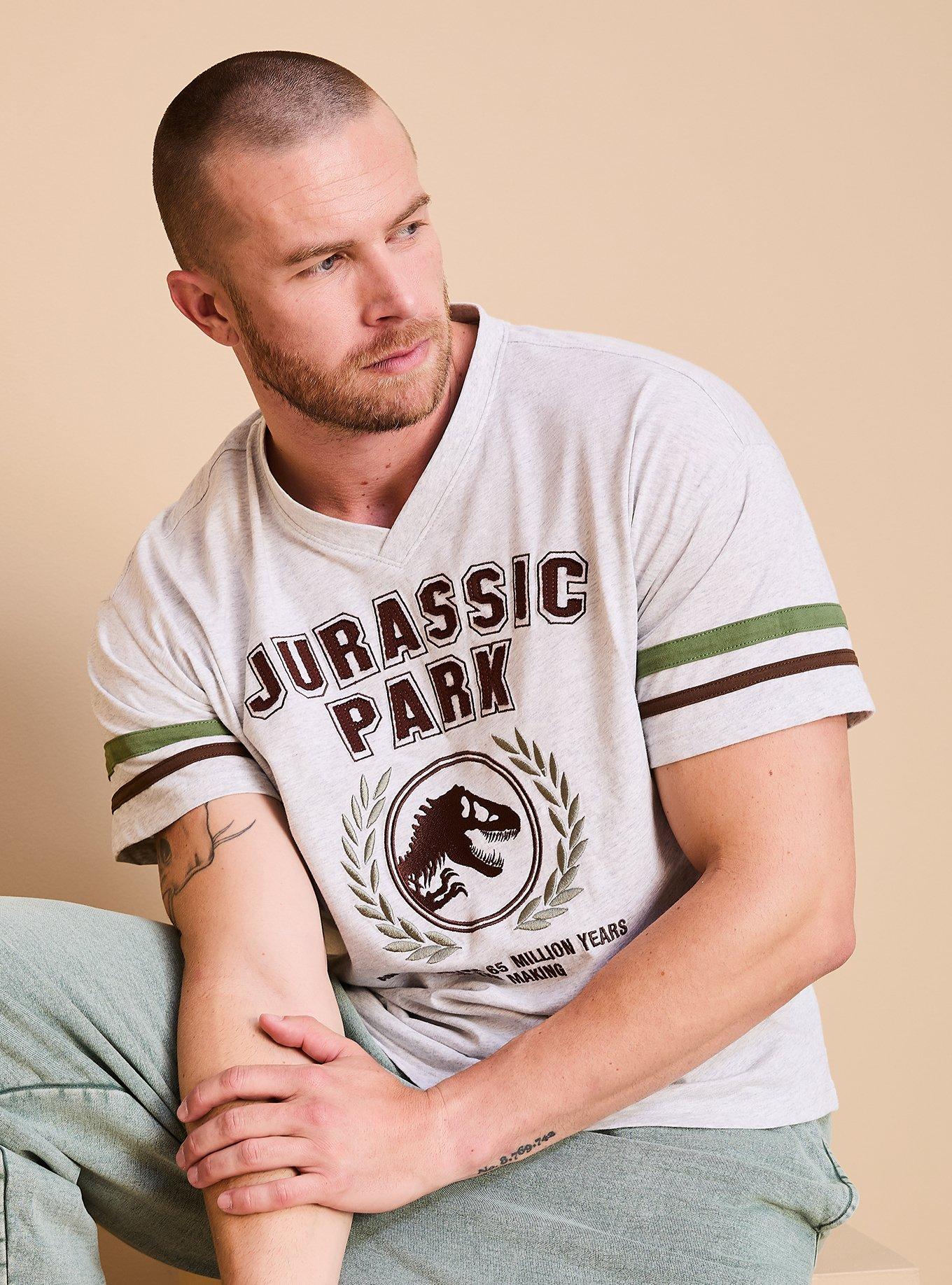 Jurassic Park Logo Embroidered T-Shirt - BoxLunch Exclusive, , hi-res