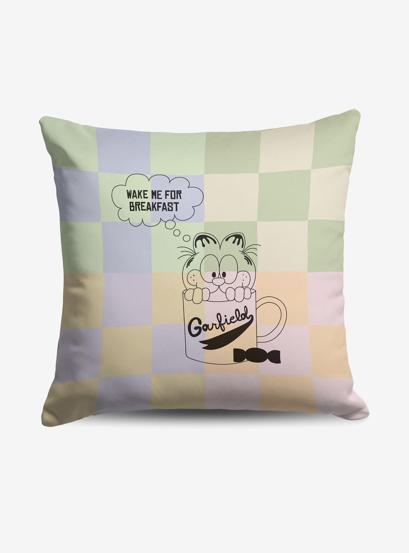 Garfield Wake Me Throw Pillow, , hi-res