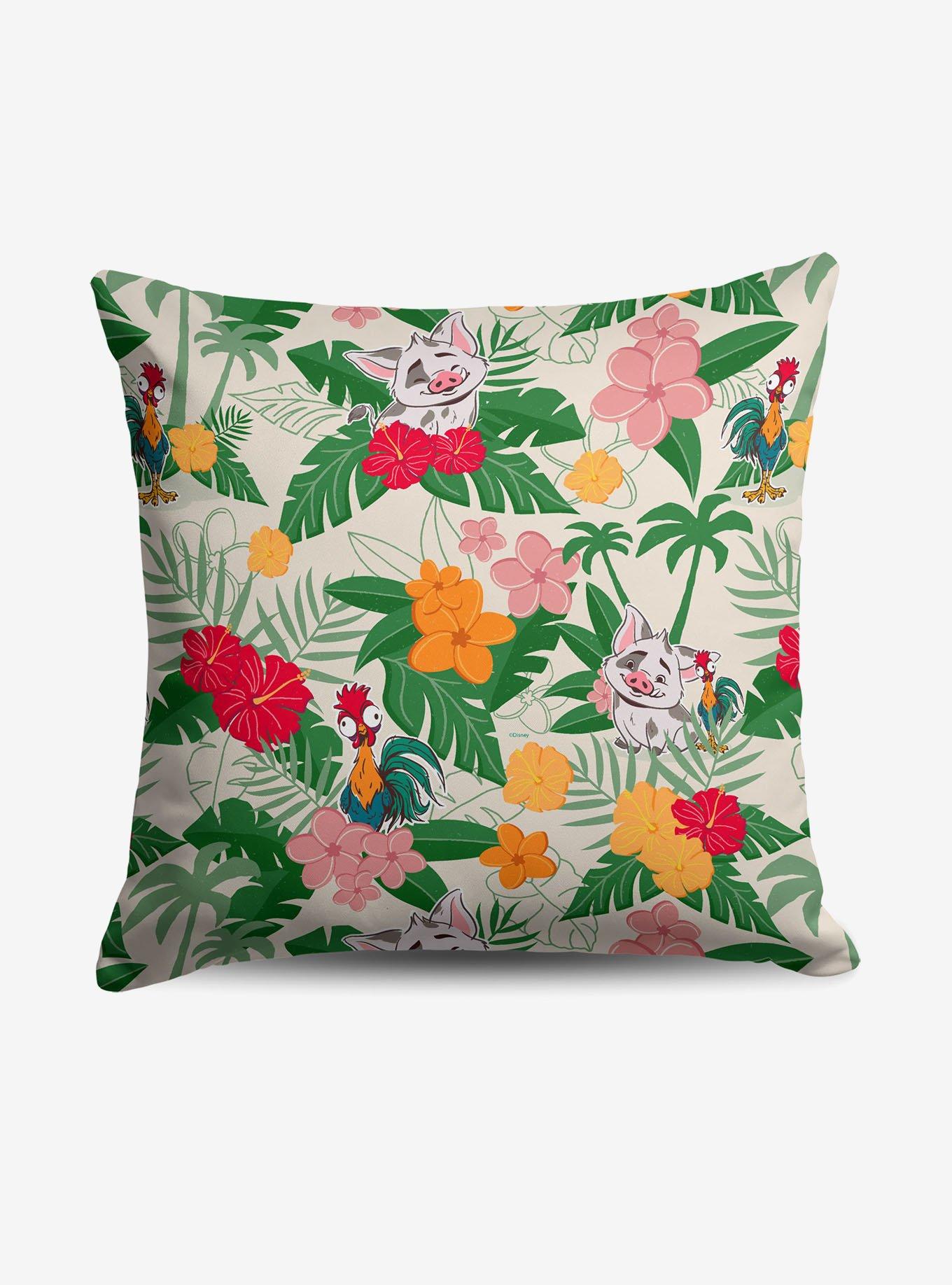 Disney Moana 2 Tropical Pattern Throw Pillow, , hi-res