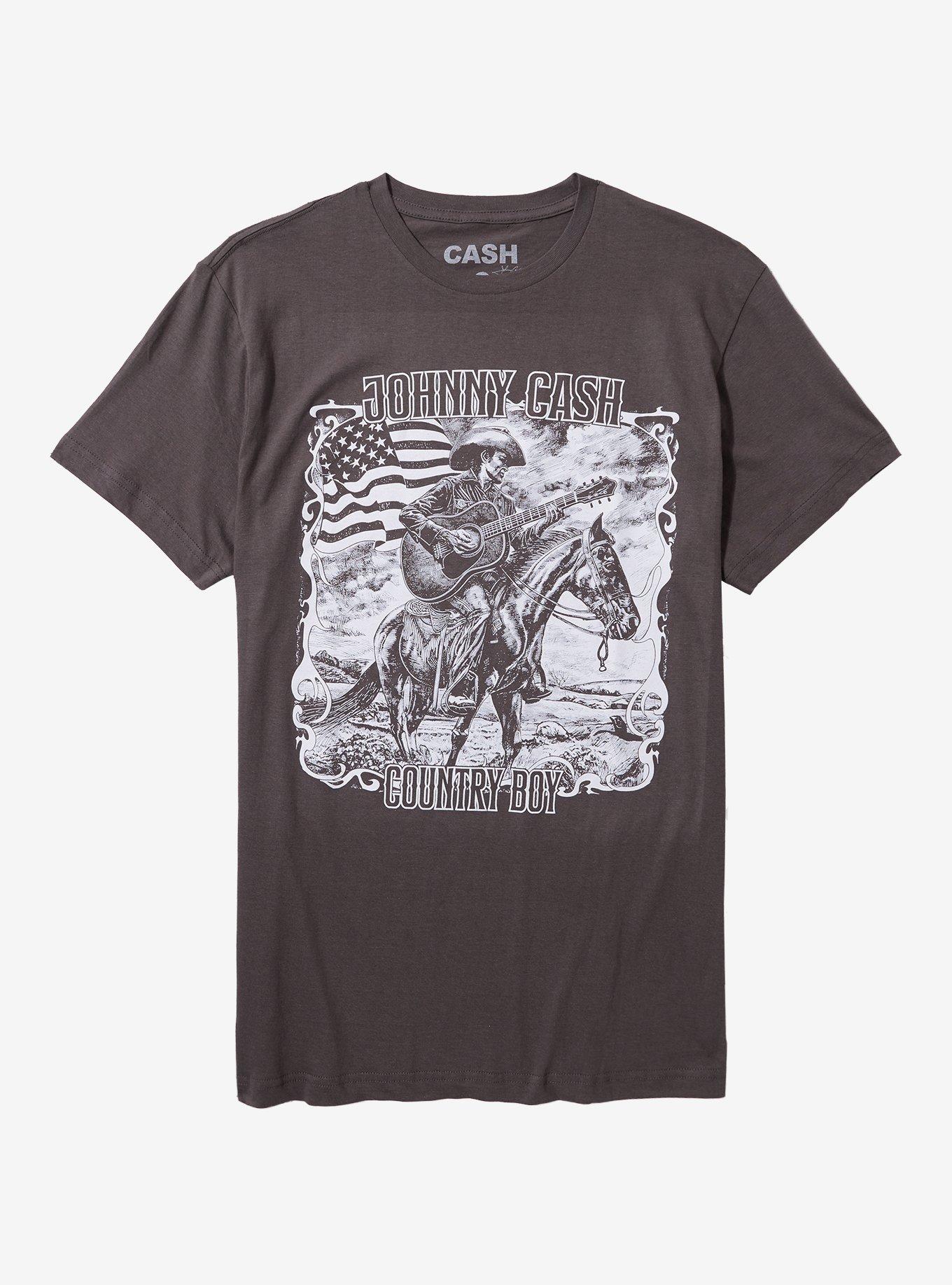 Johnny Cash Country Boy Horseback Portrait T-Shirt, , hi-res