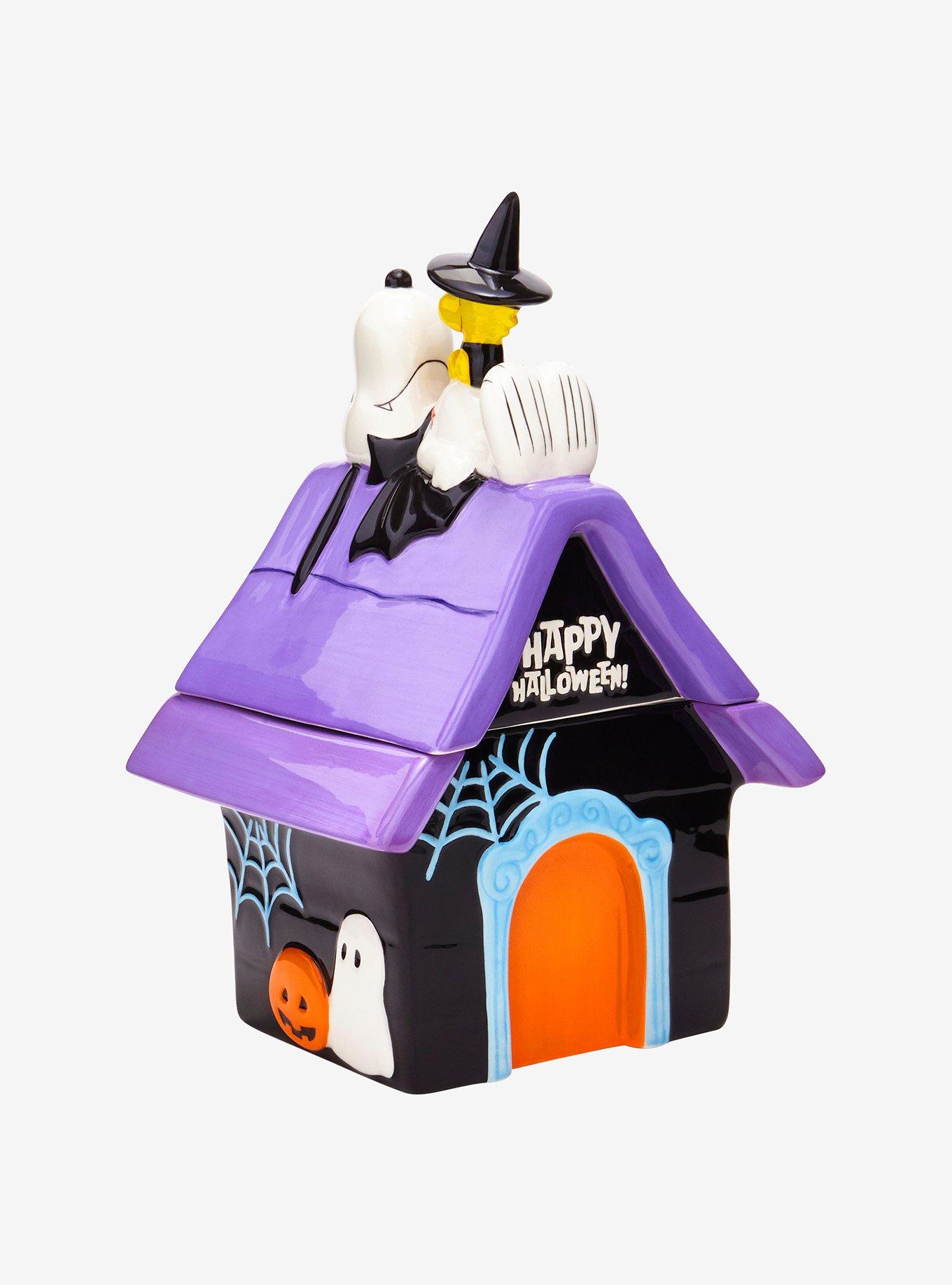 Peanuts Snoopy & Woodstock Halloween Doghouse Figural Cookie Jar, , hi-res