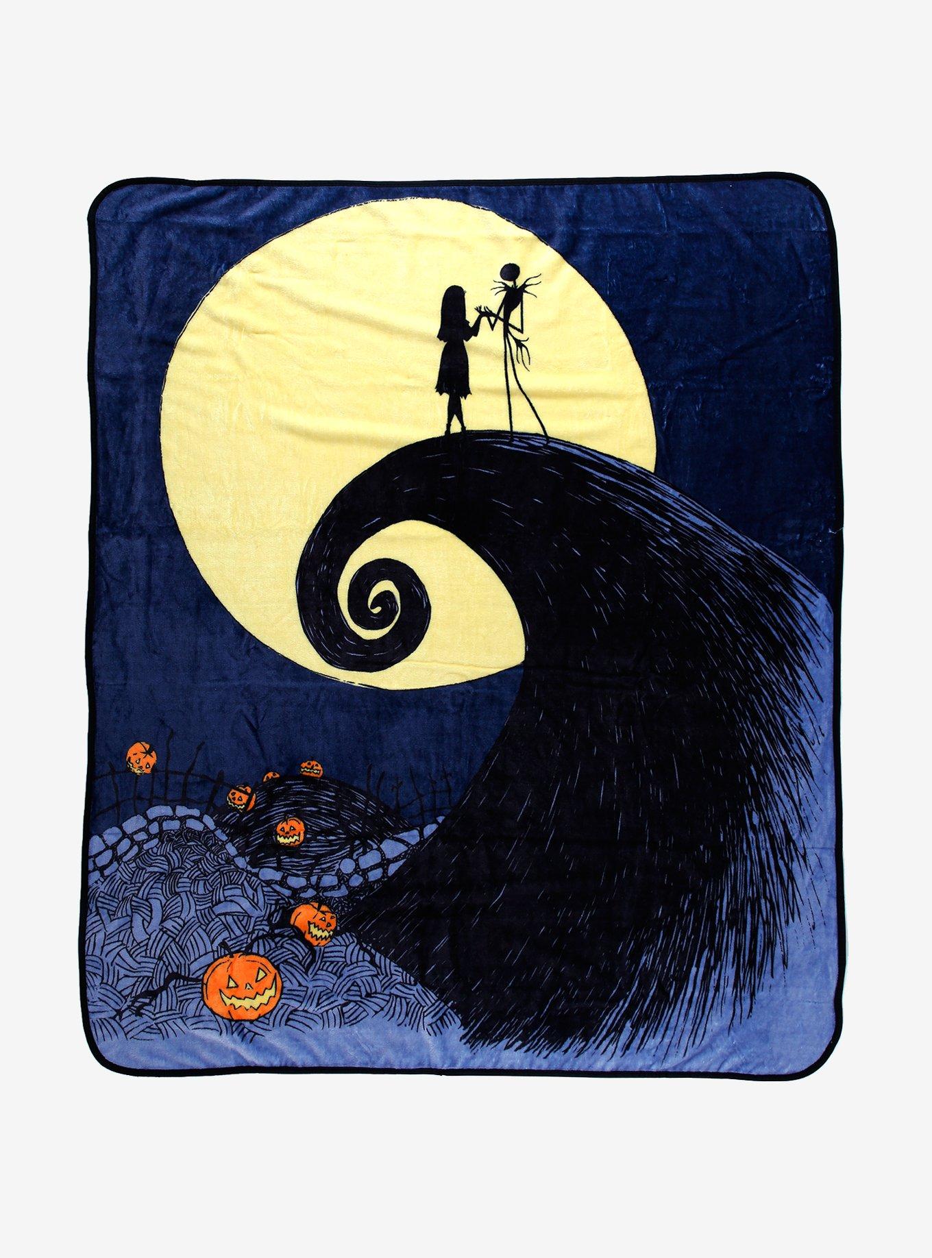 Disney The Nightmare Before Christmas Spiral Hill Scene Throw Fleece Throw - BoXLunch Exclusive, , hi-res