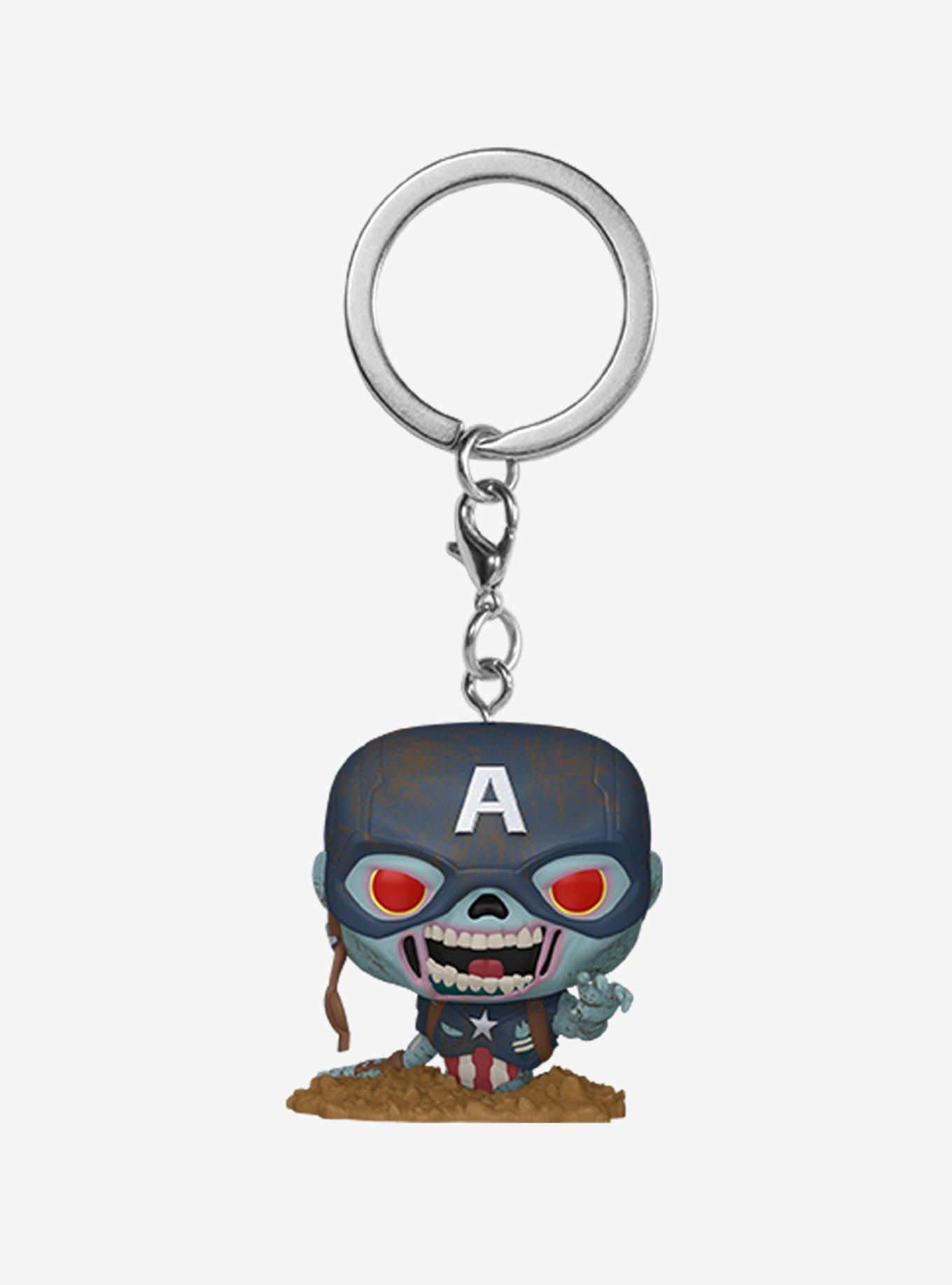 Funko Marvel Zombies Pocket Pop! Zombie Captain America Vinyl Key Chain, , hi-res