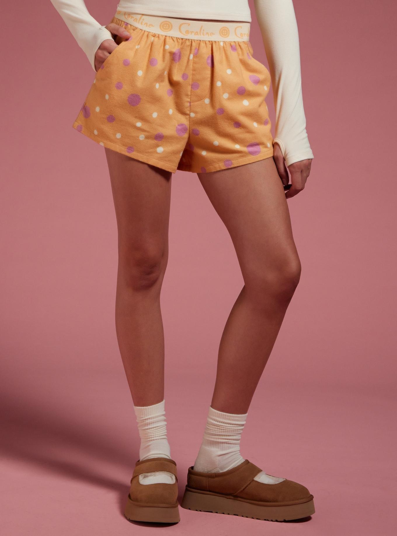 Coraline Orange Polka Dot Boxer Shorts, , hi-res
