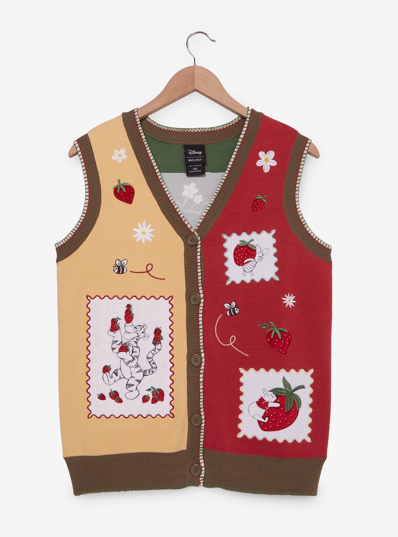 Disney Winnie The Pooh Strawberry Patchwork Sweater Vest, , hi-res