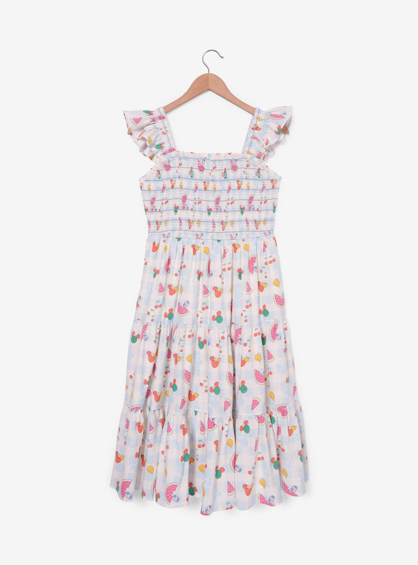 Disney Mickey Mouse Gingham Fruits Allover Print Tank Dress, , hi-res
