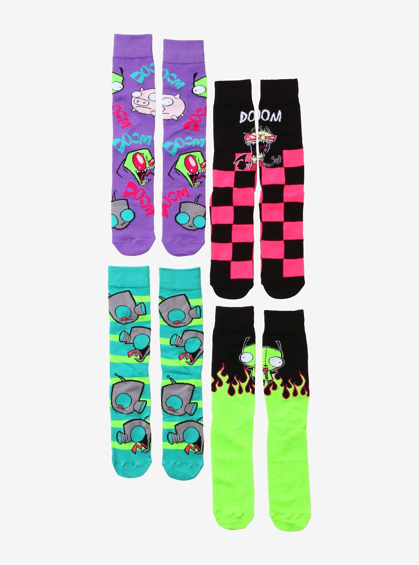 Invader Zim Characters Blind Bag Crew Socks, , hi-res
