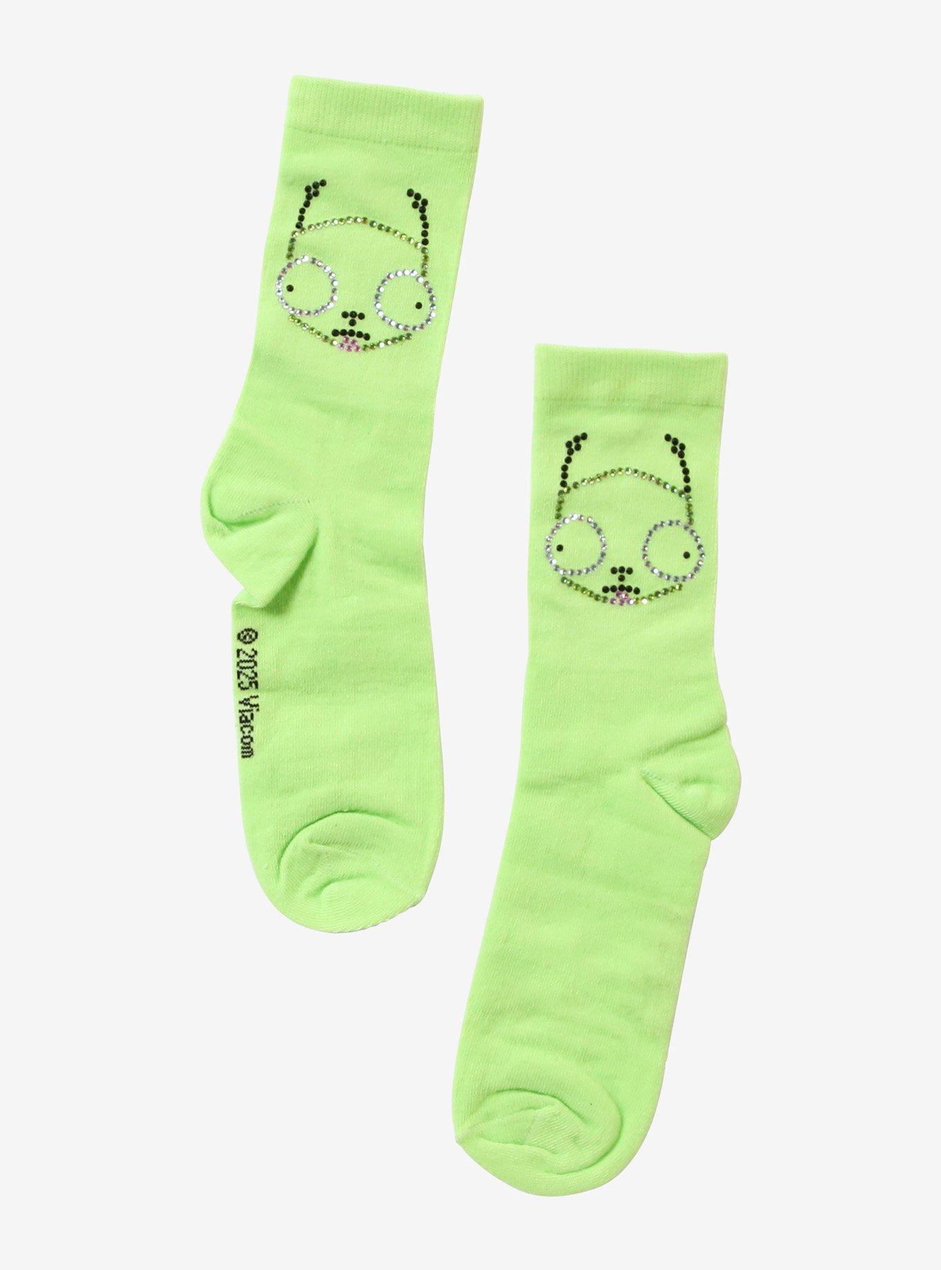 Invader Zim GIR Rhinestone Crew Socks, , hi-res