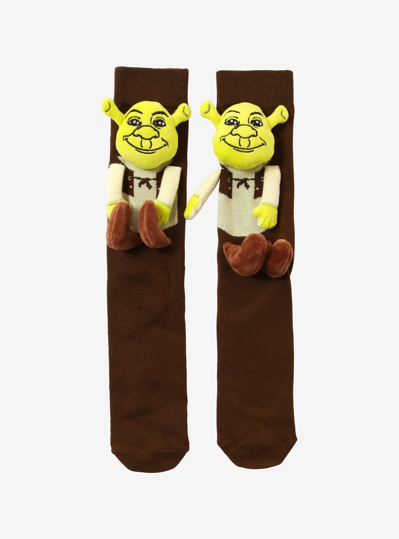 Shrek Plush Body Crew Socks, , hi-res