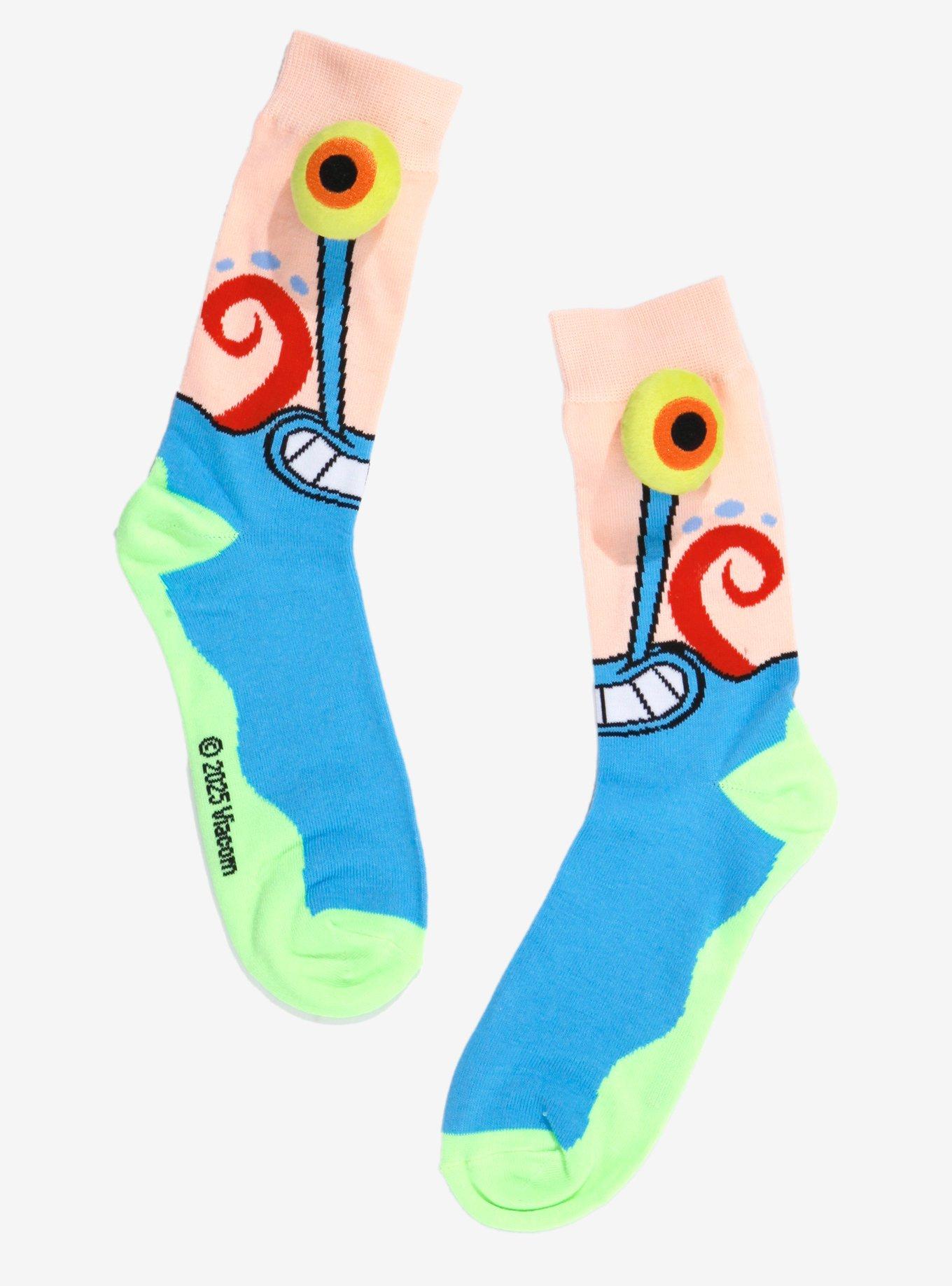 SpongeBob SquarePants Gary Plush Eyes Crew Socks, , hi-res
