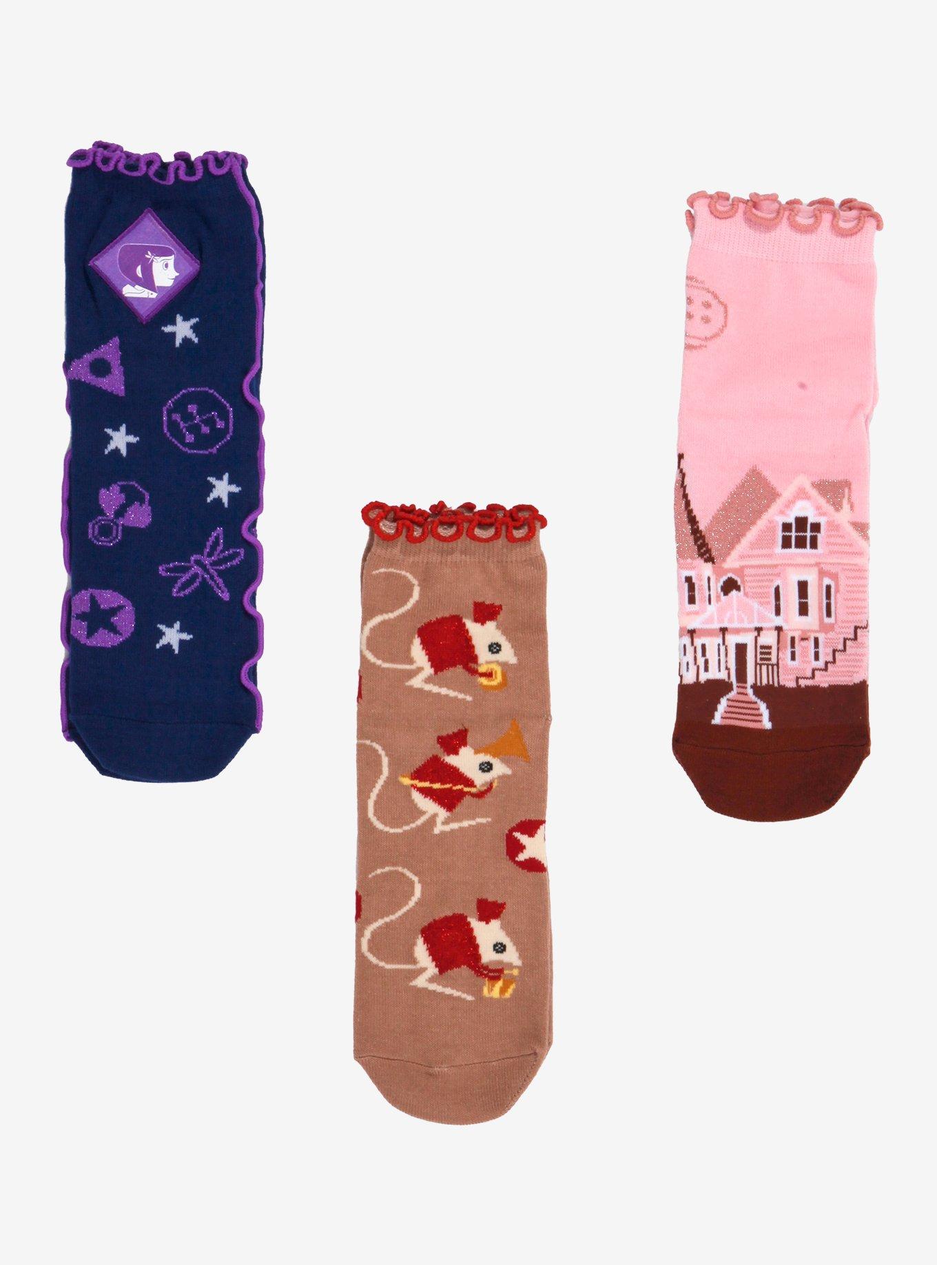 Coraline Icons Lettuce Trim Ankle Socks 3 Pair, , hi-res