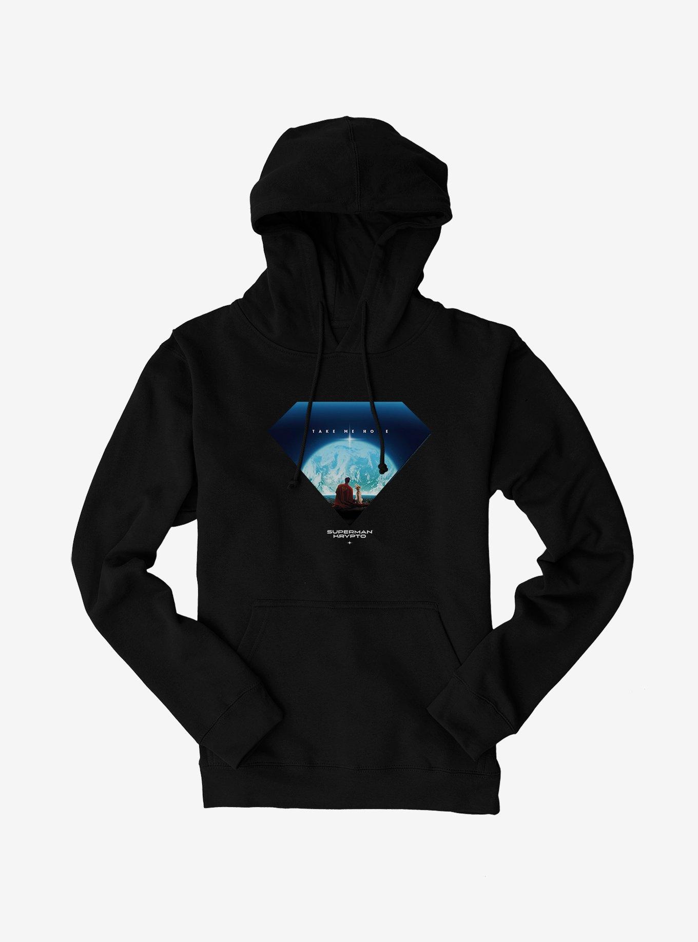 DC Superman Krypto Take Me Home Hoodie Hot Topic Web Exclusive, BLACK, hi-res