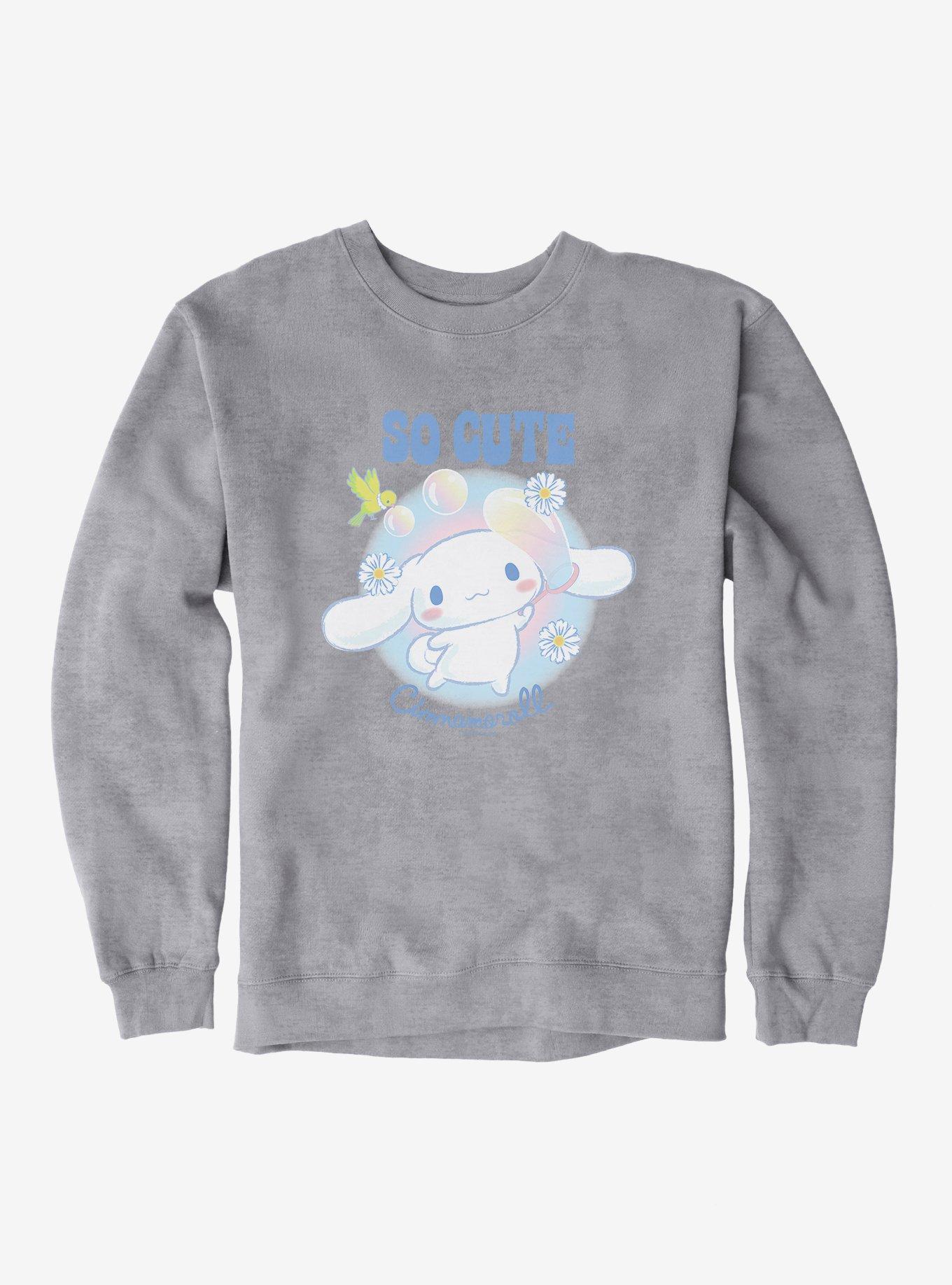 Cinnamoroll So Cute Bubbles Sweatshirt, SPORT GRAY, hi-res