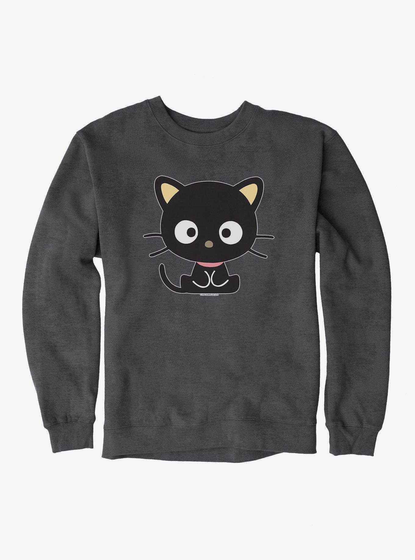 Chococat Sitting Sweatshirt, DARK HEATHER, hi-res