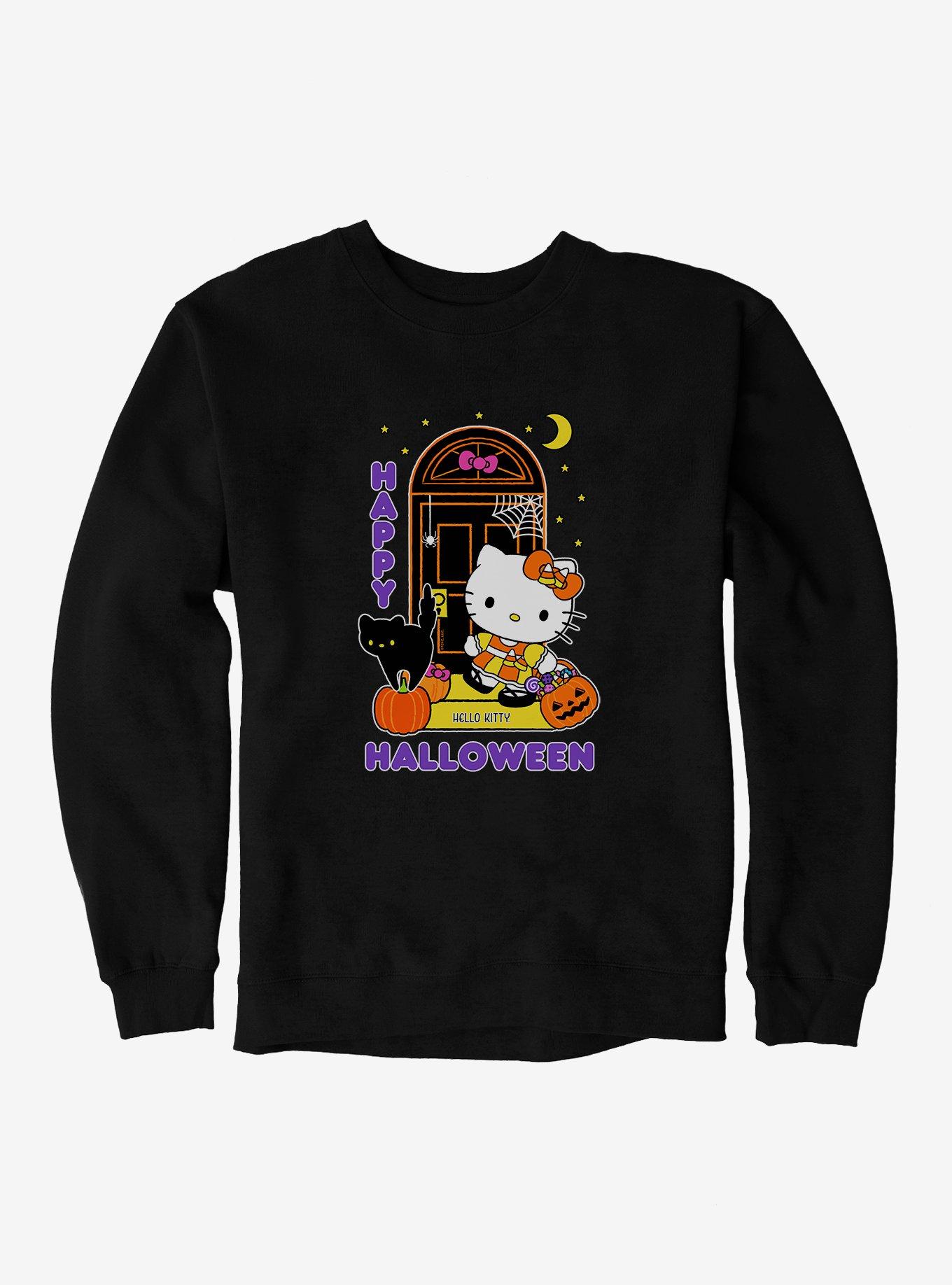 Hello Kitty Trick Or Treating Sweatshirt, BLACK, hi-res