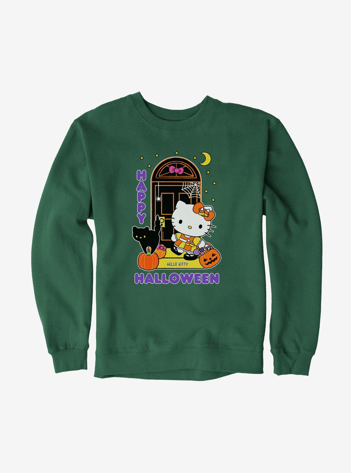Hello Kitty Trick Or Treating Sweatshirt, FOREST GREEN, hi-res