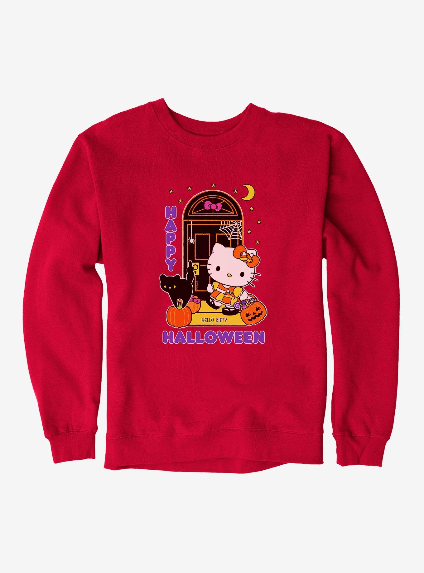 Hello Kitty Trick Or Treating Sweatshirt, RED, hi-res