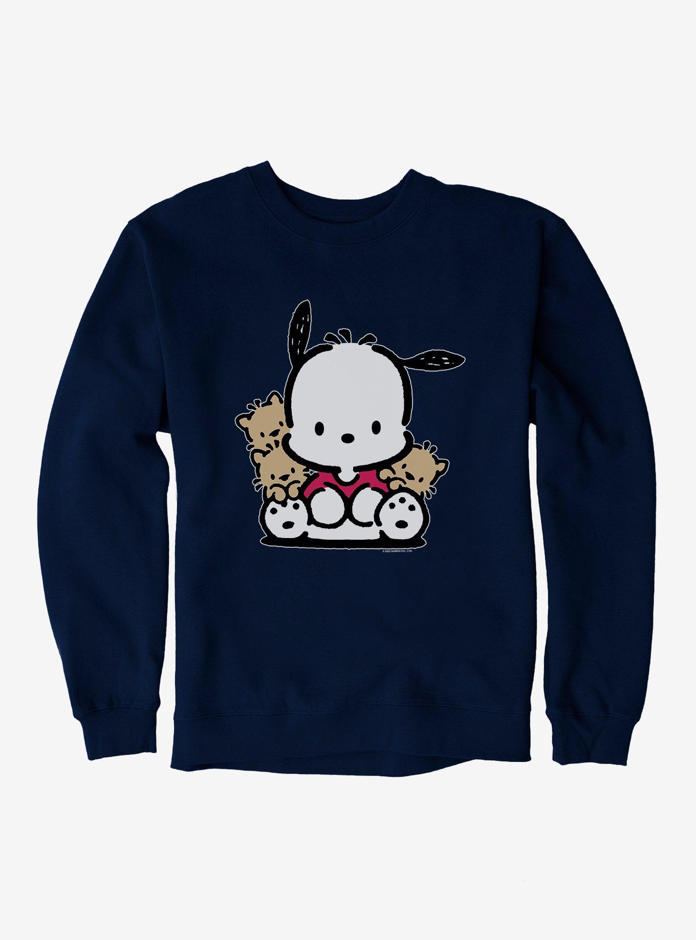 Pochacco Sitting With Friends Sweatshirt, , hi-res