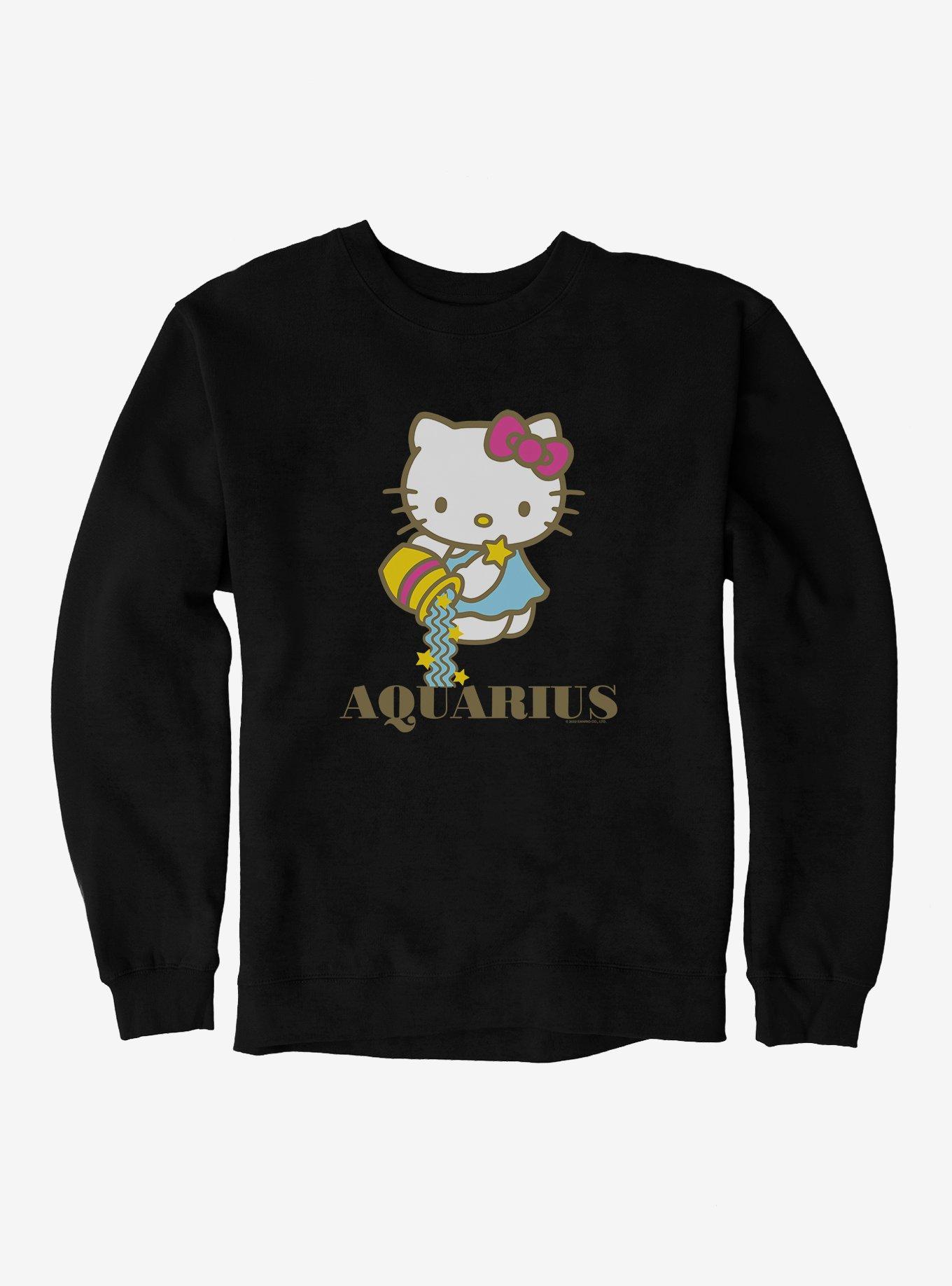 Hello Kitty Star Sign Aquarius Sweatshirt, BLACK, hi-res