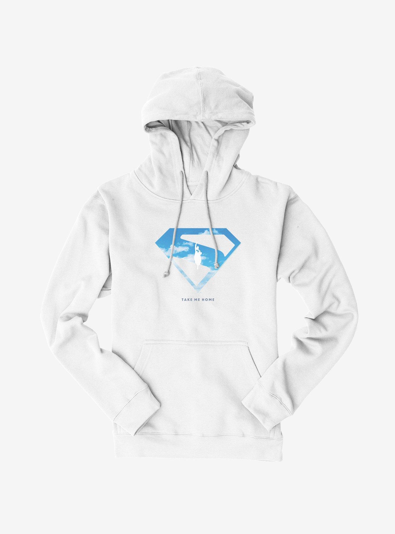 DC Superman Fly Up Hoodie, WHITE, hi-res