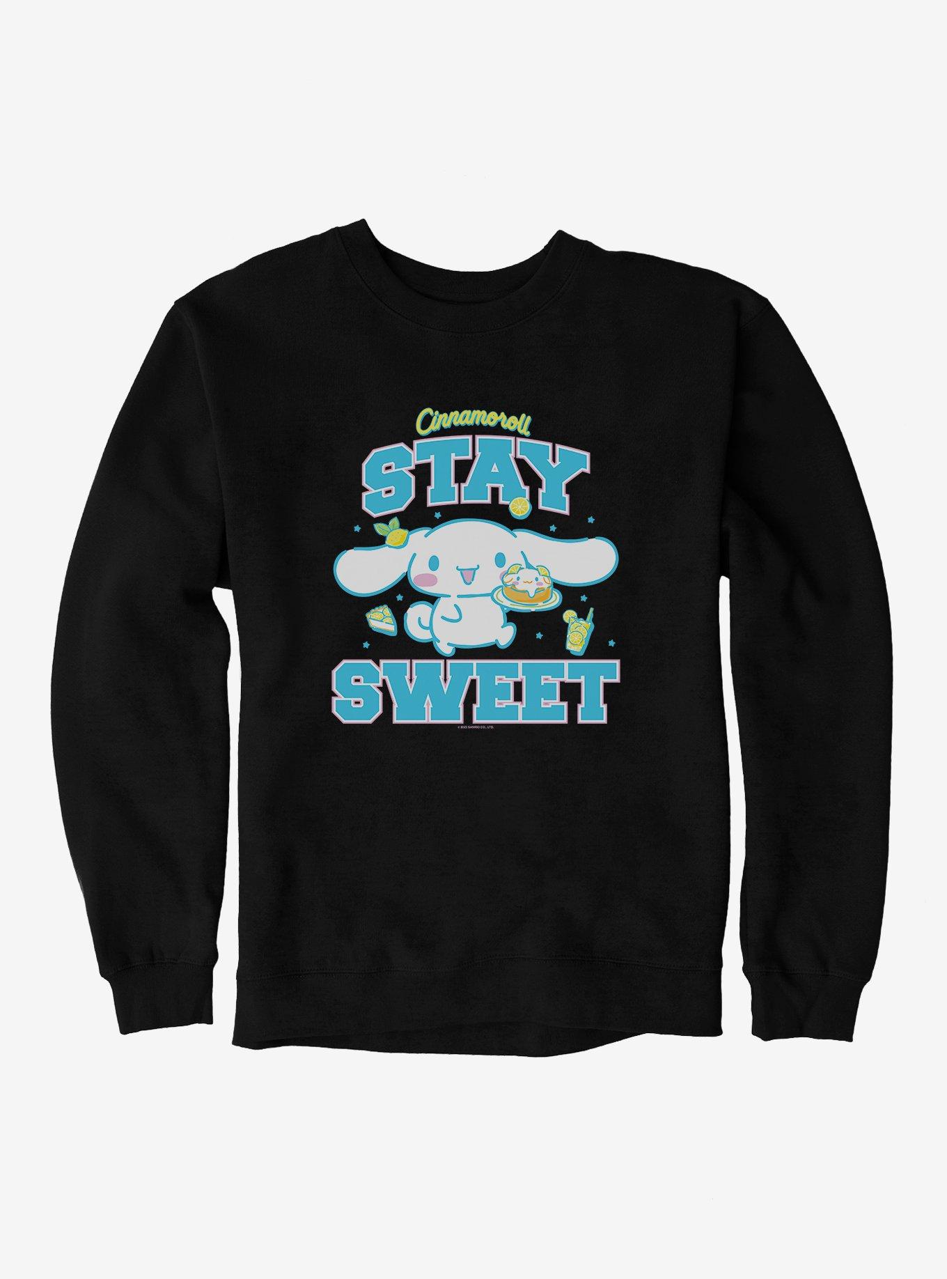 Cinnamoroll Stay Sweet Lemons Sweatshirt, BLACK, hi-res