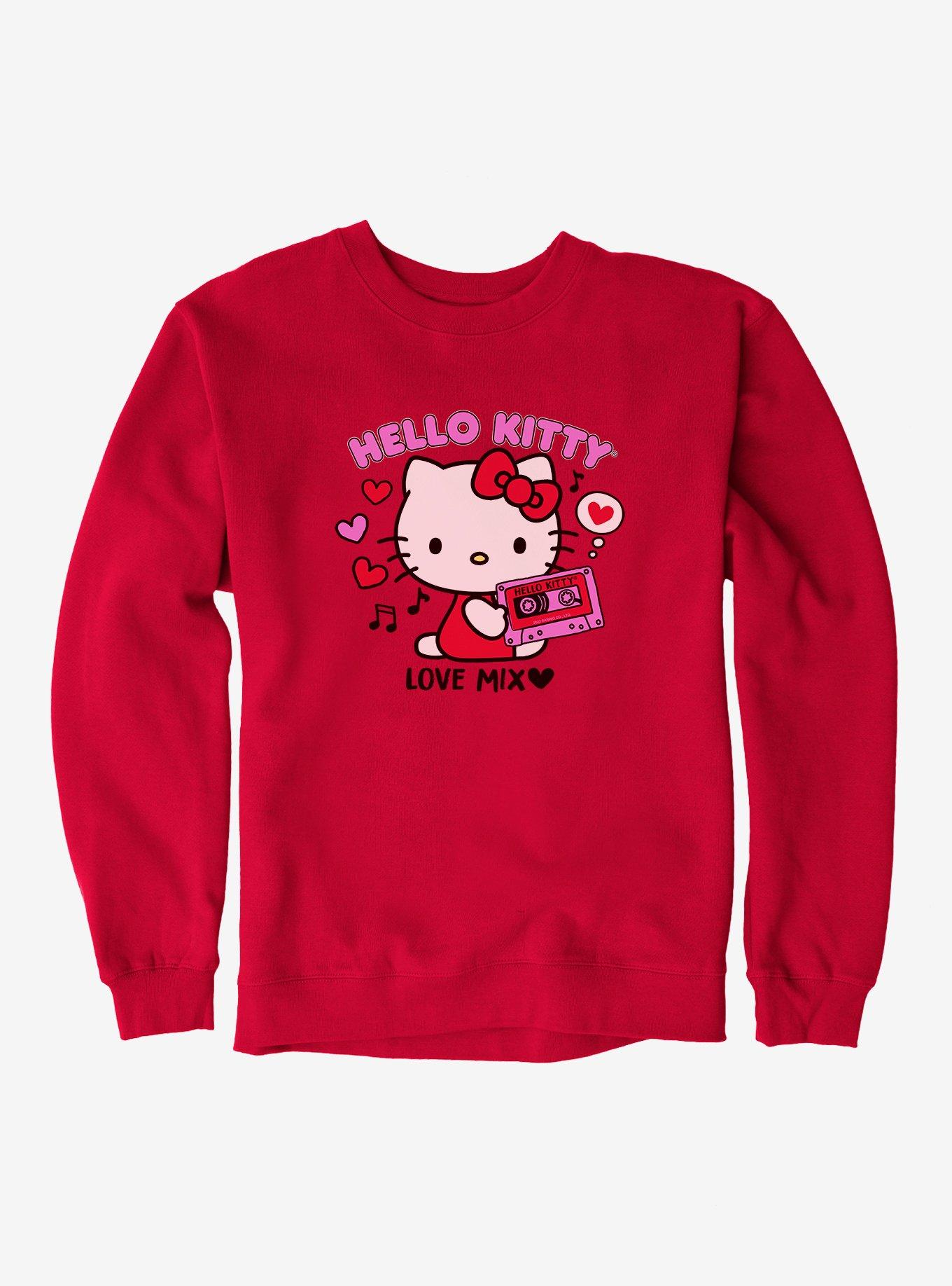Hello Kitty Valentine's Day Love Mix Sweatshirt, RED, hi-res