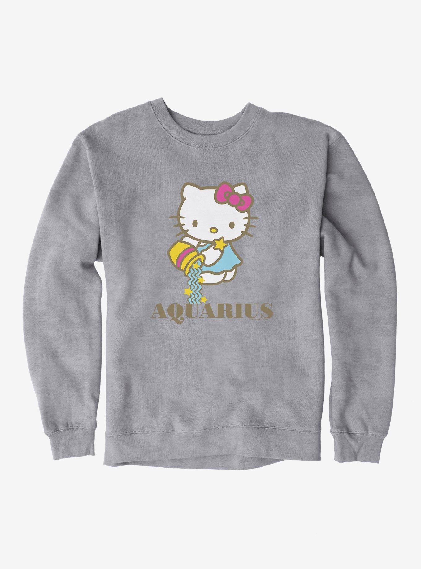 Hello Kitty Star Sign Aquarius Sweatshirt, SPORT GRAY, hi-res