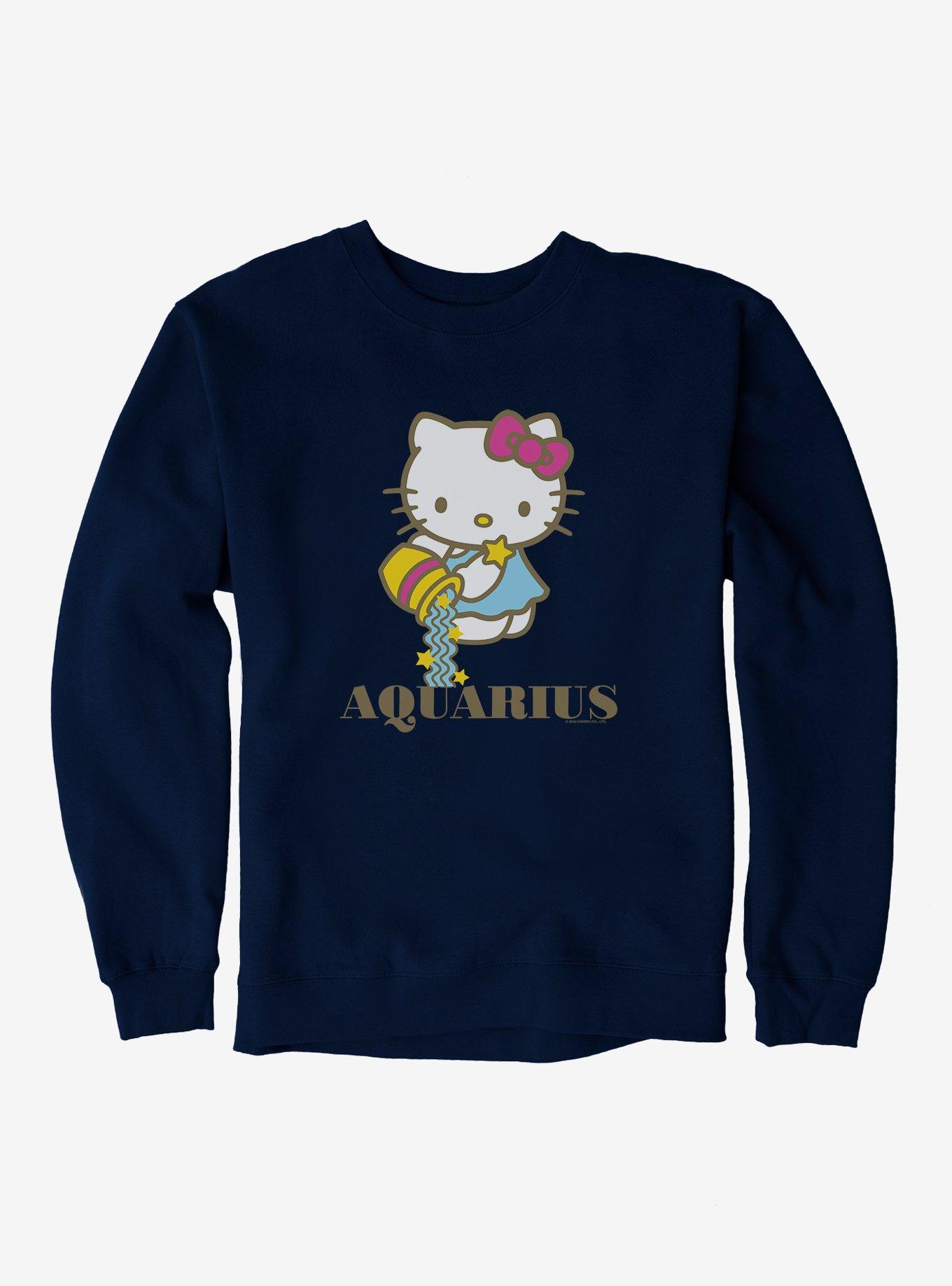 Hello Kitty Star Sign Aquarius Sweatshirt, NAVY, hi-res