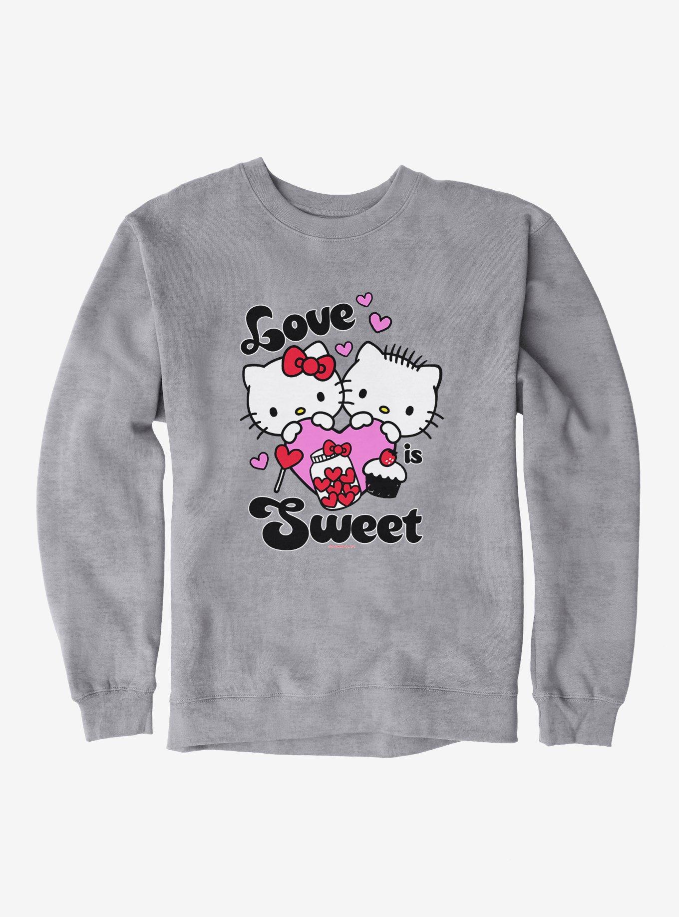 Hello Kitty & Dear Daniel Sweet Love Sweatshirt, SPORT GRAY, hi-res
