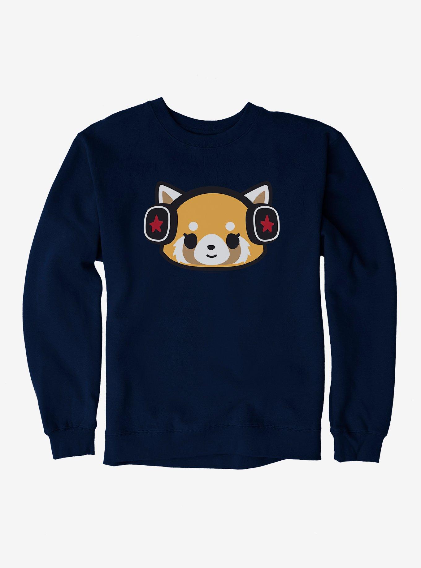 Aggretsuko Metal Headphones Sweatshirt,All Products : American Fashion Style Bags On Sale