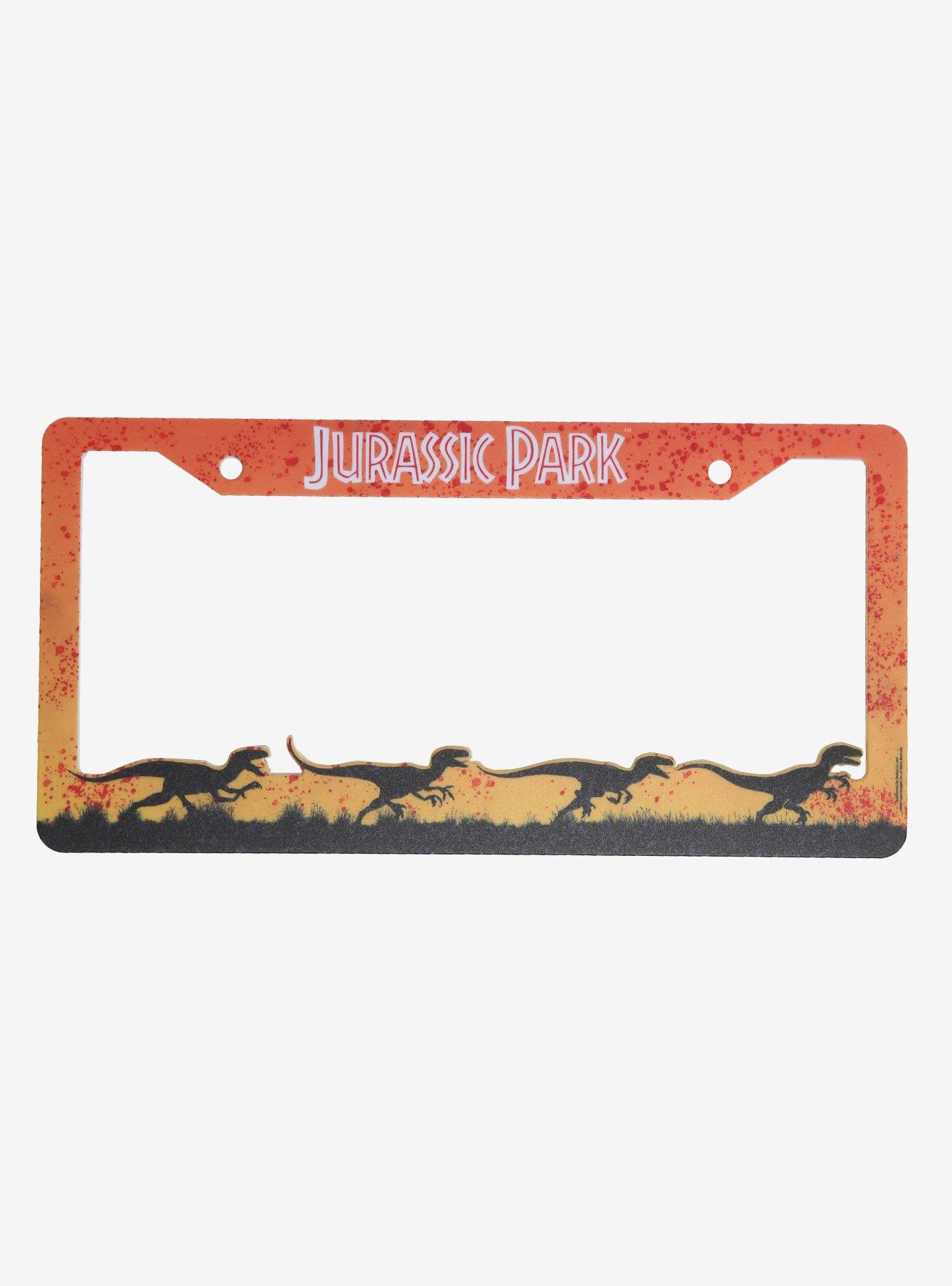 Jurassic Park Velociraptor Scenic License Plate Frame — BoxLunch Exclusive, , hi-res