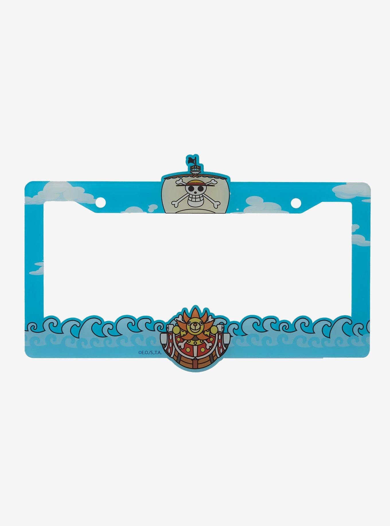One Piece Thousand Sunny Waves License Plate Frame, , hi-res