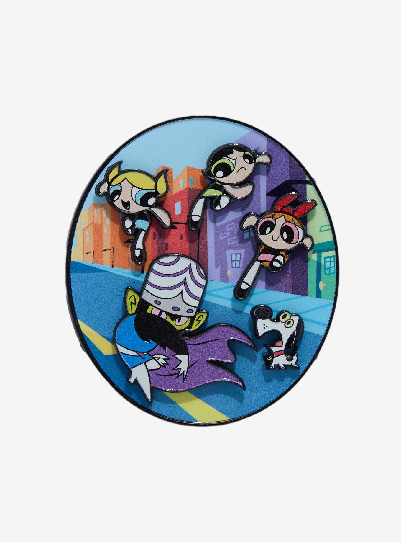 The Powerpuff Girls Fight Scenic Enamel Pin Set — BoxLunch Exclusive, , hi-res
