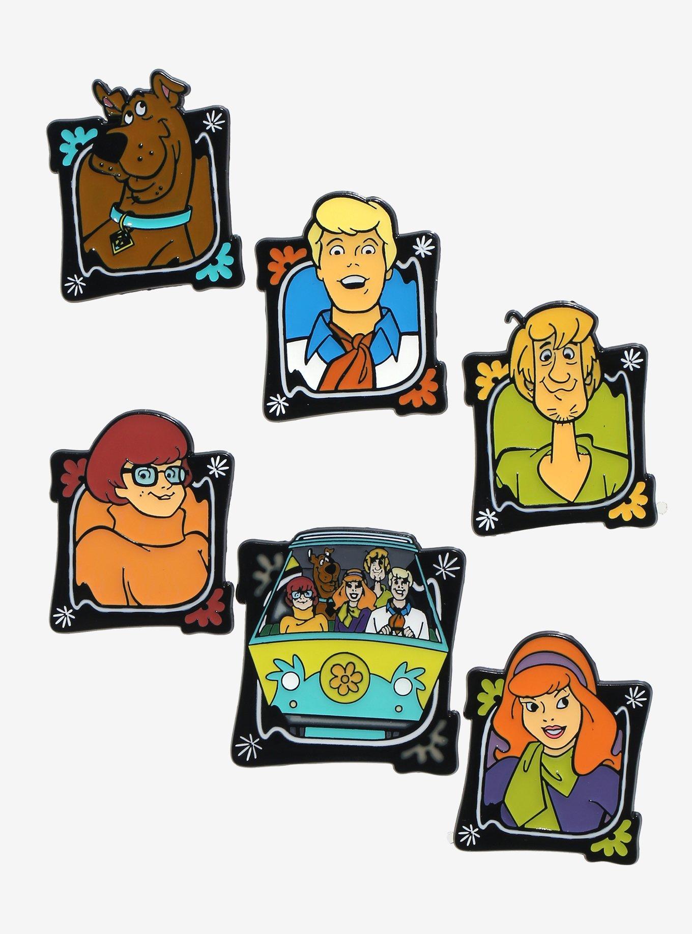Scooby-Doo! Characters Floral Frame Blind Box Enamel Pin - BoxLunch Exclusive, , hi-res