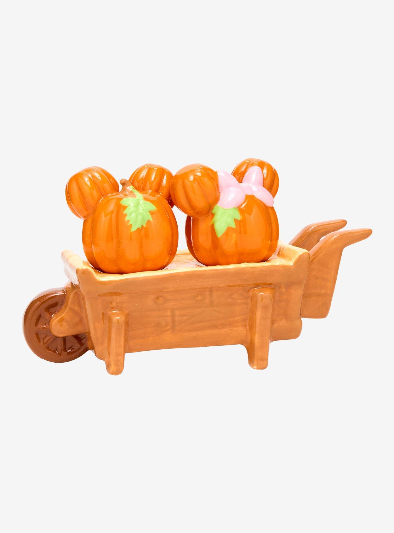 Disney Mickey & Minnie Pumpkin Salt and Pepper Shakers — BoxLunch Exclusive, , hi-res